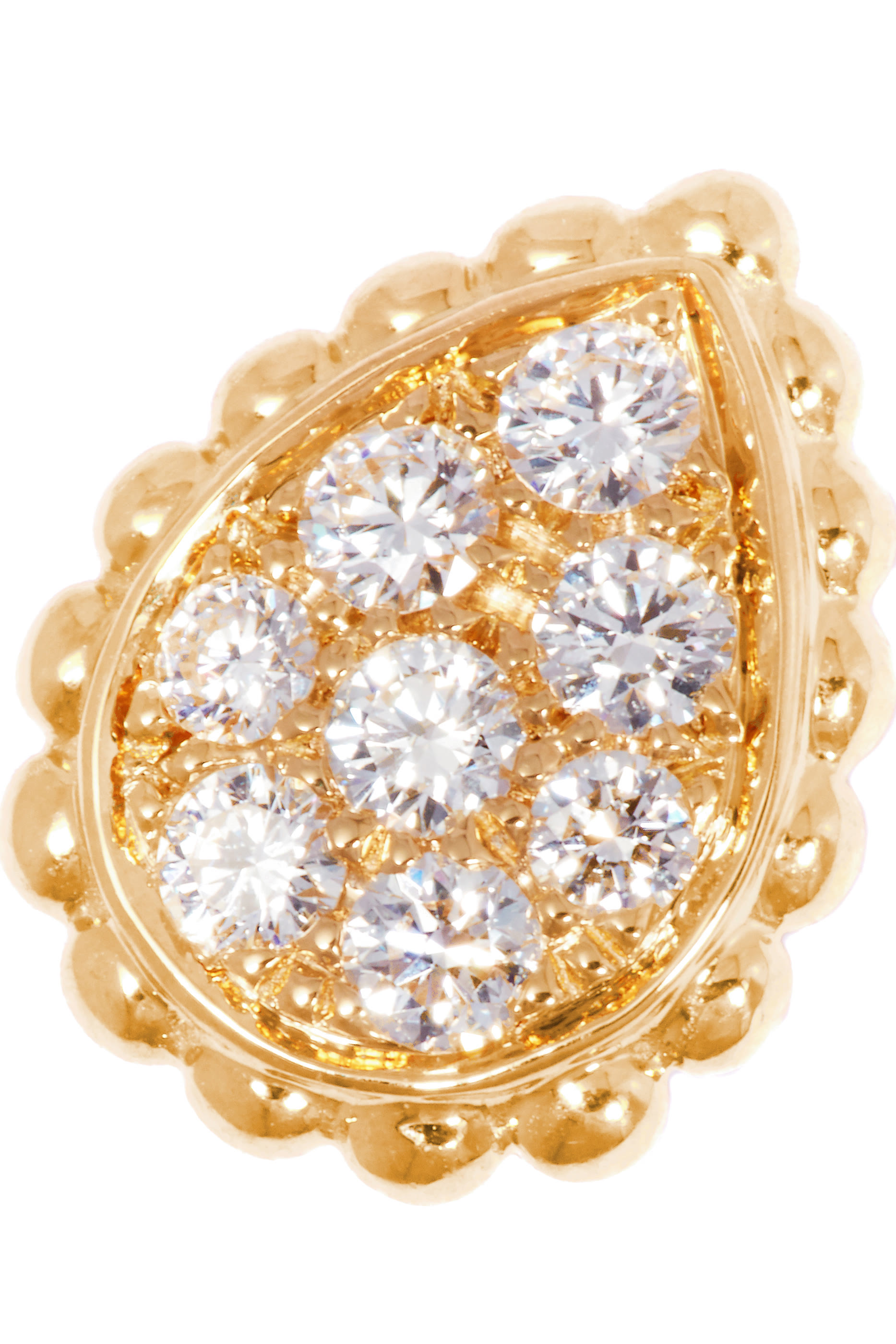 أقراط سيربنت بوهيم بحلية صغيرة مرصعة بالماس ذهب أصفر عيار 18 