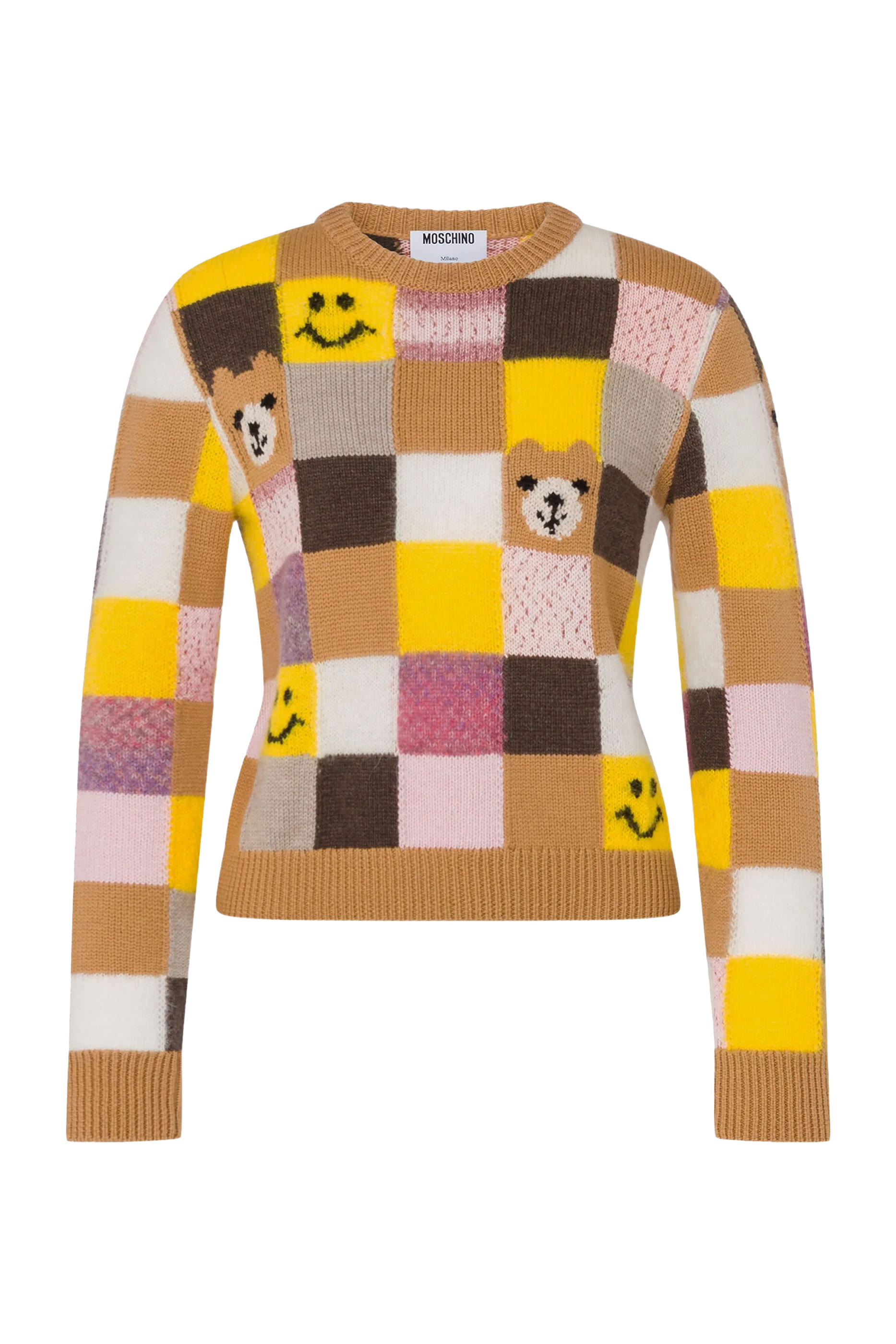 سترة مزينة بتفاصيل الدب تيدي مزيج صوف وكشمير