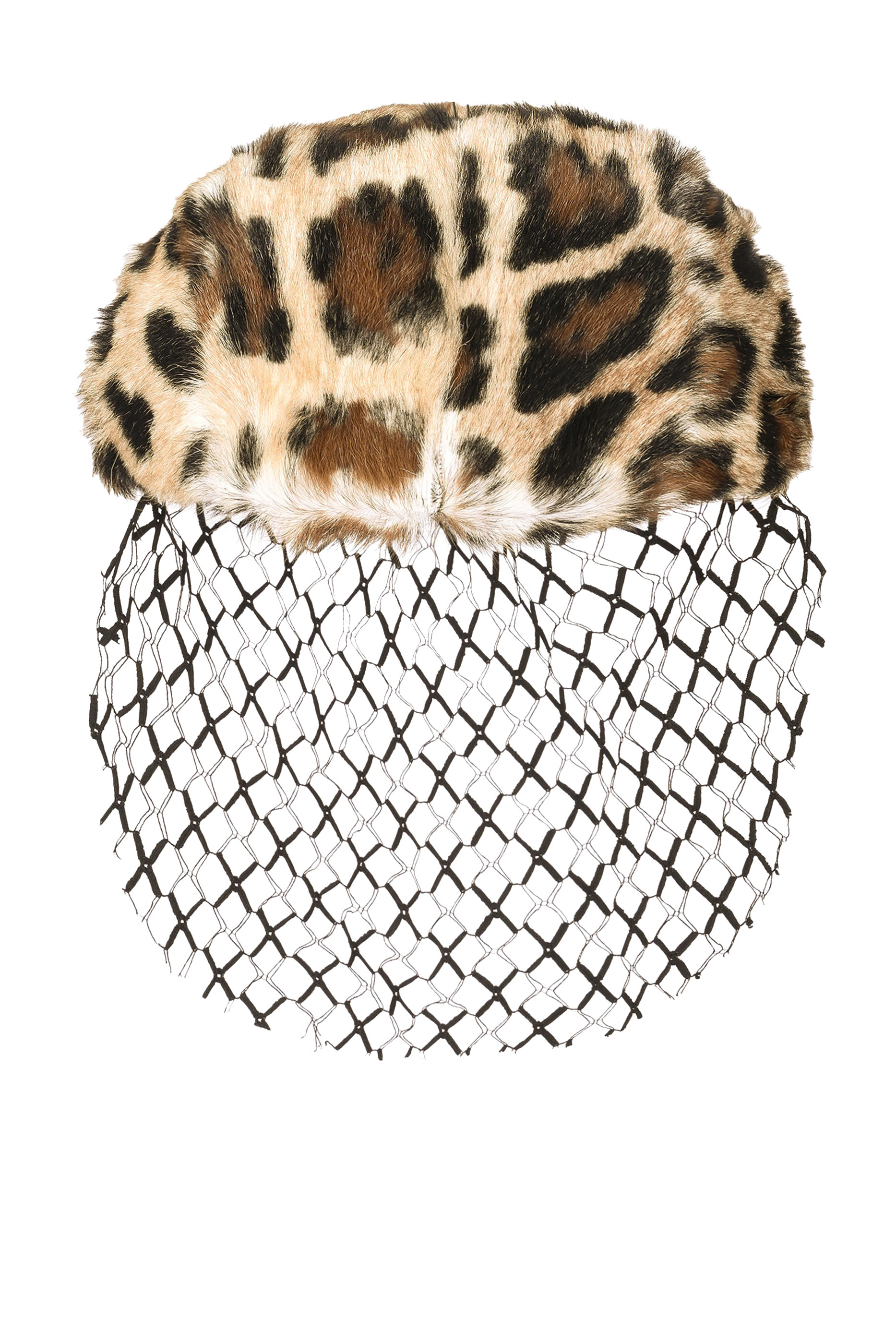 كاب مسطح طبعة جلد النمر جلد ماعز مع وشاح