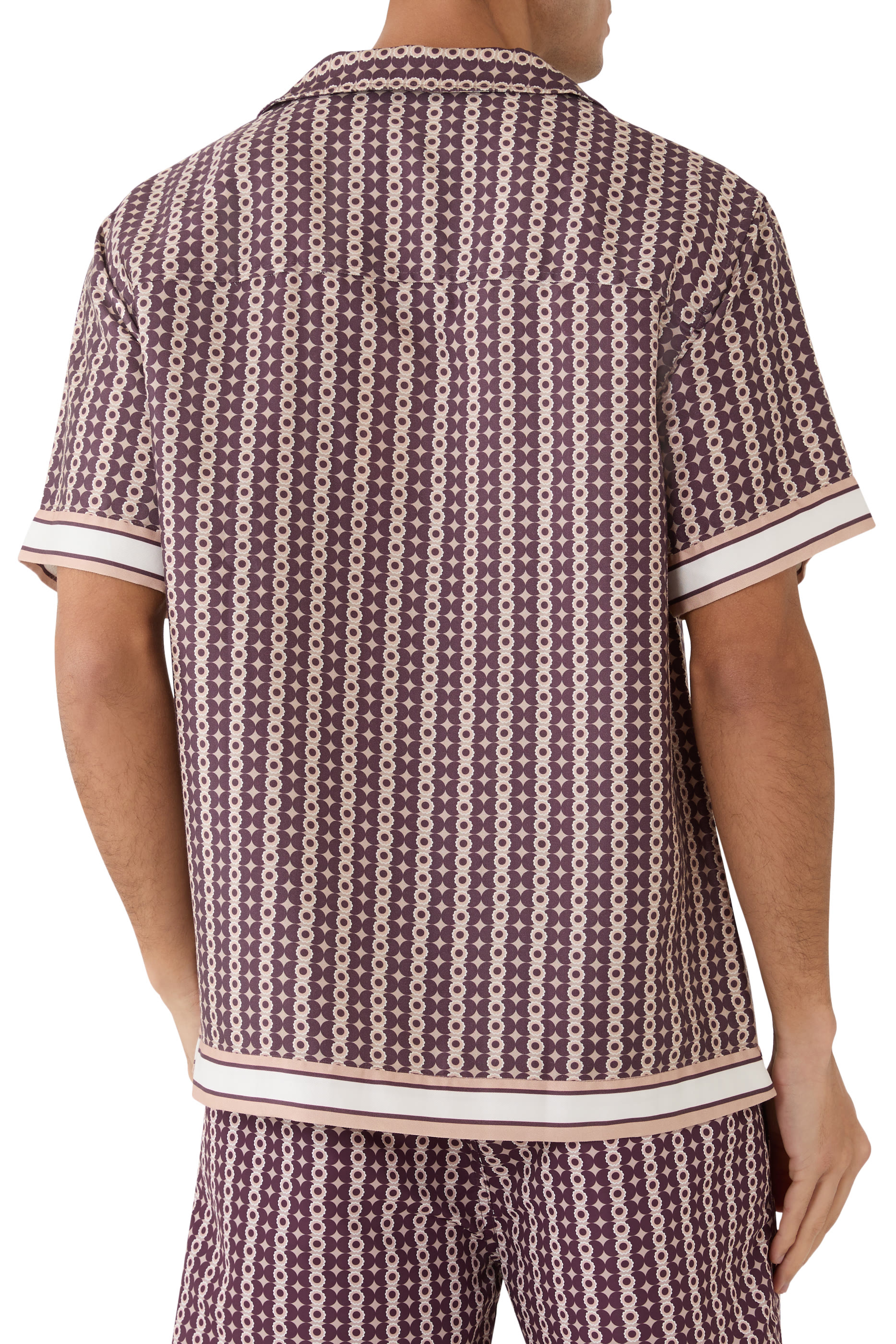 قميص بريسوا منسوج بنقشة