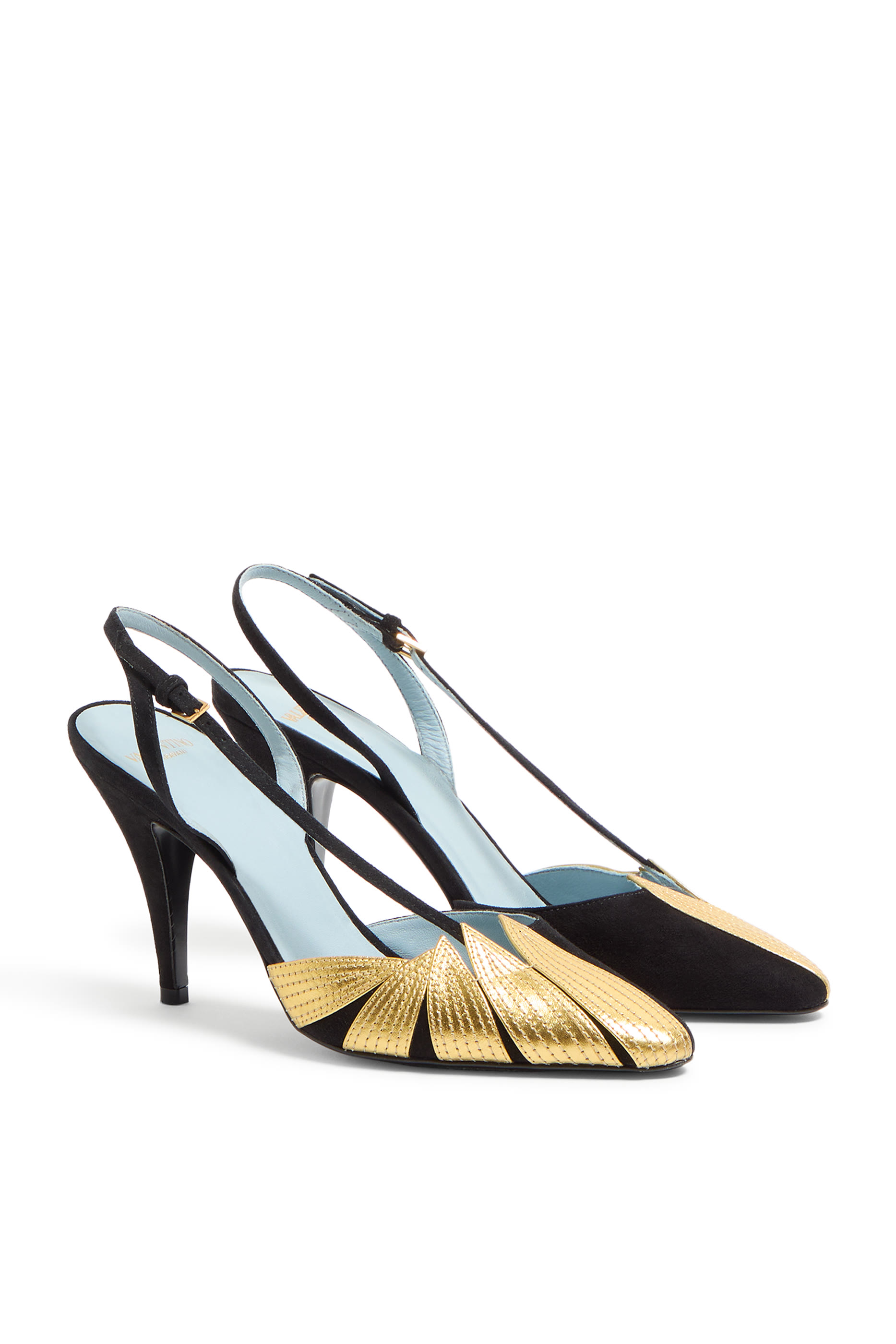 حذاء كلاسيكي شمواه 90 بسير خلفي وأجزاء بتصميم أوراق