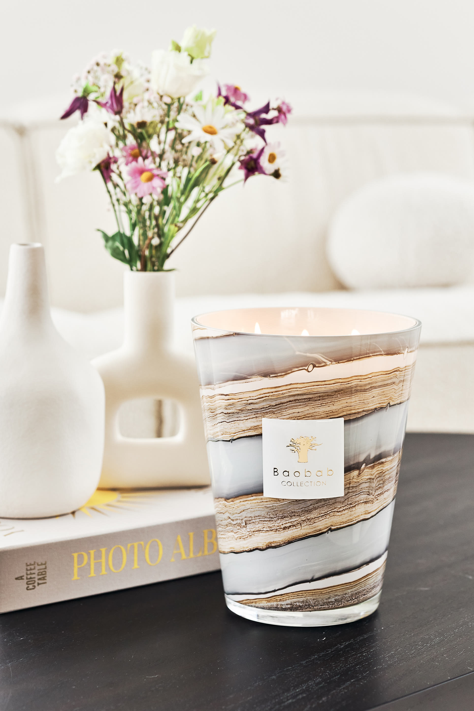 شمعة معطرة سونورا من مجموعة ساند حجم ماكس 24&rlm;