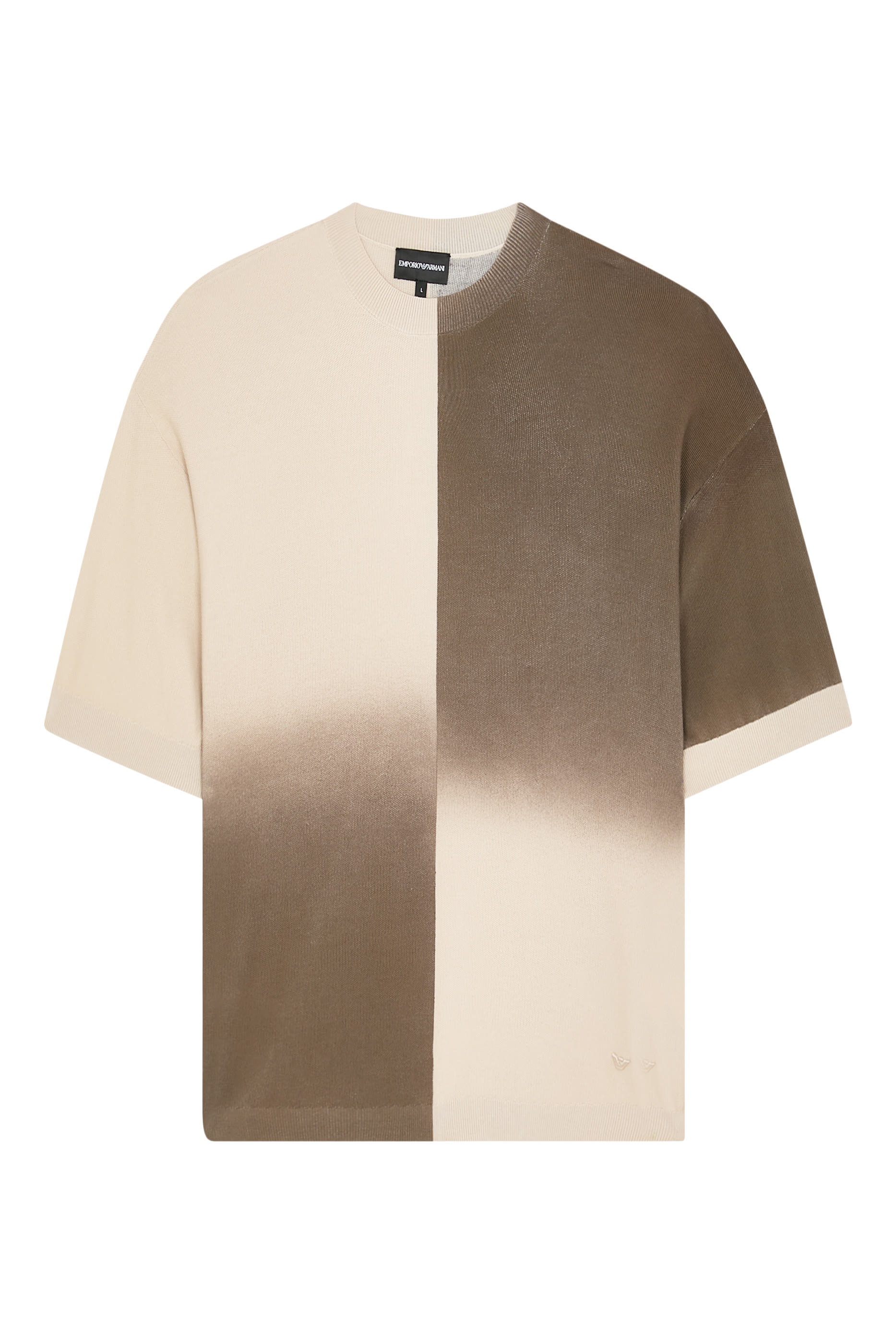 تيشيرت بأقسام ألوان متدرجة قطن 