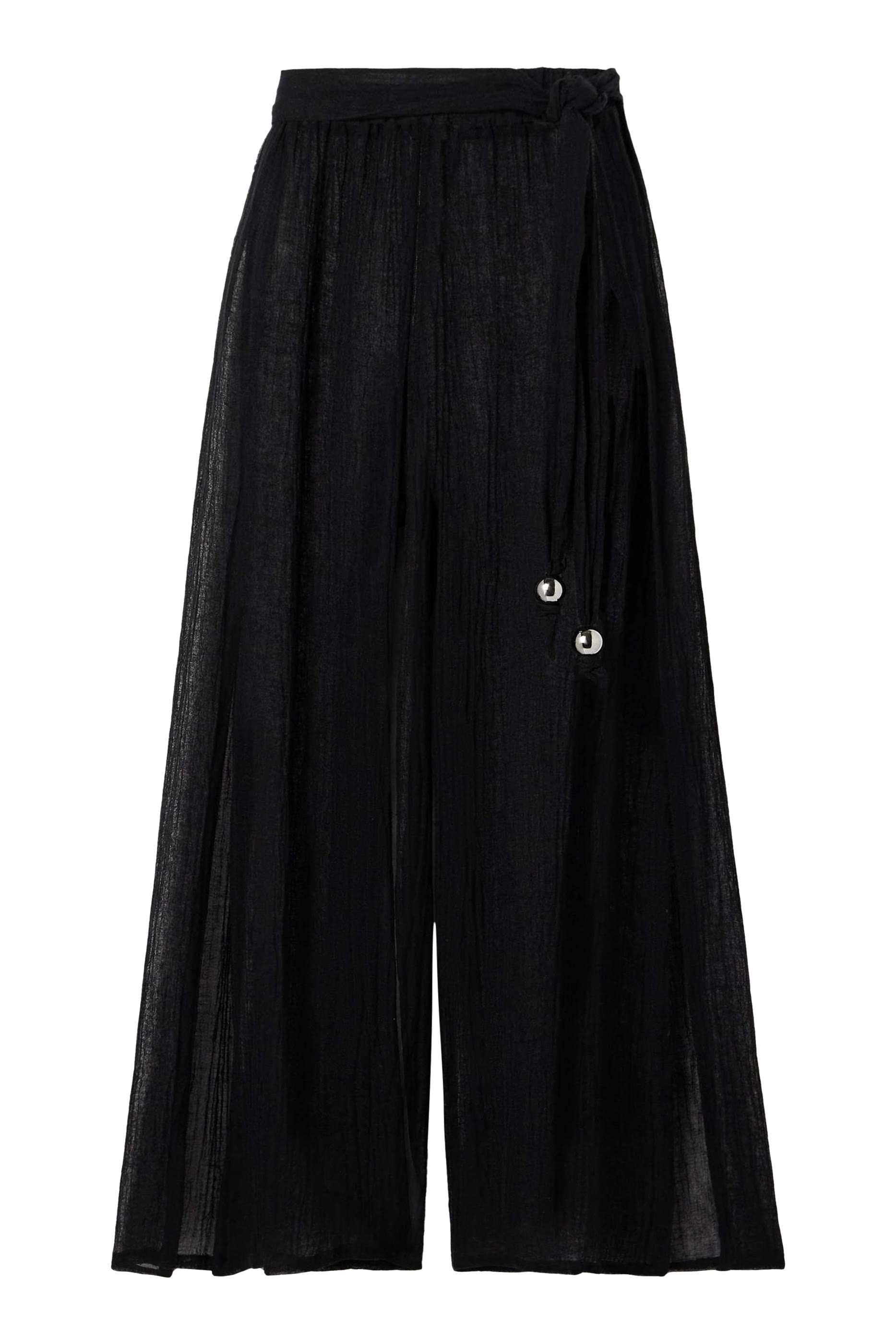 بنطال بقصة ساق واسعة وجوانب مفتوحة