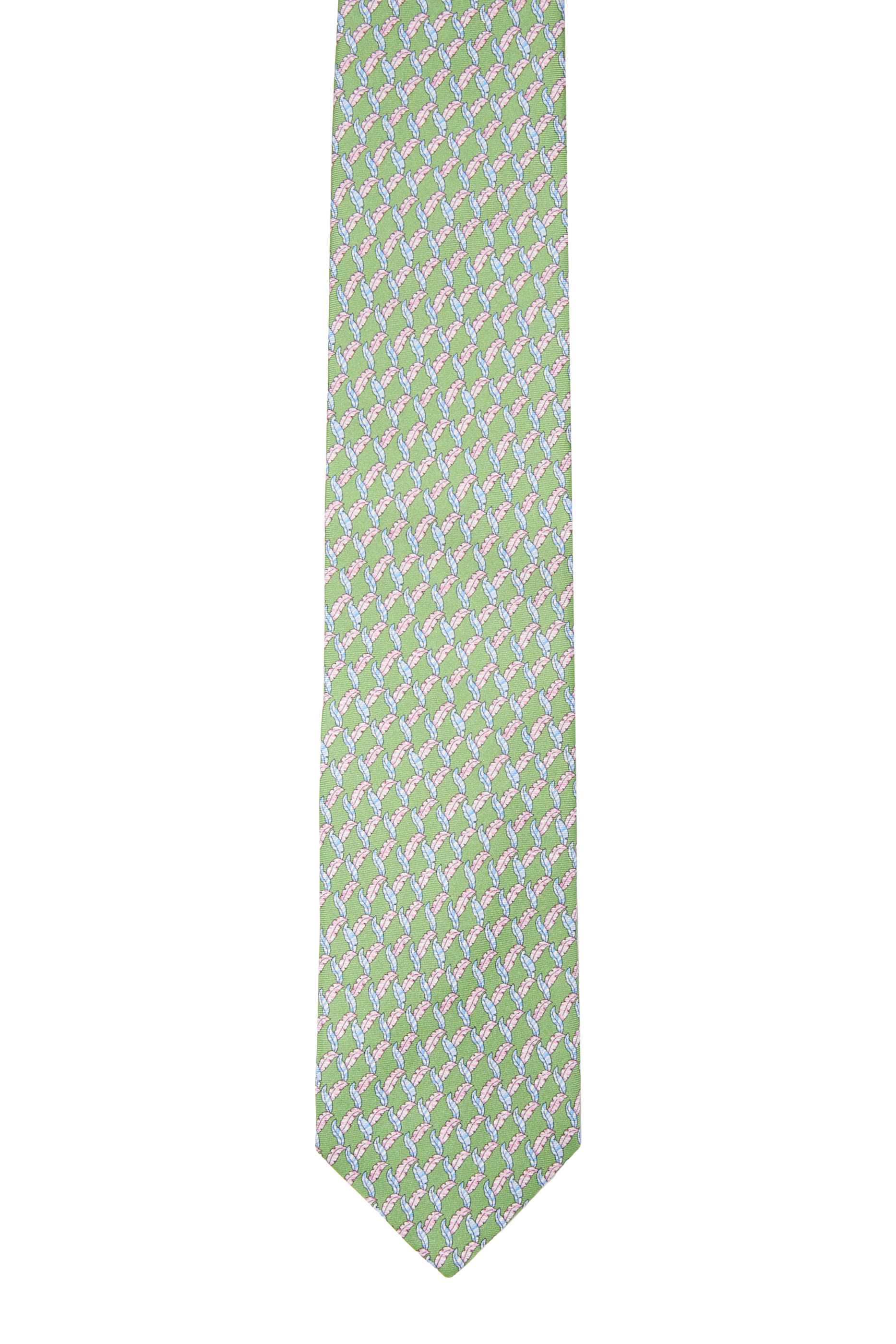 Leaf Print Silk Tie