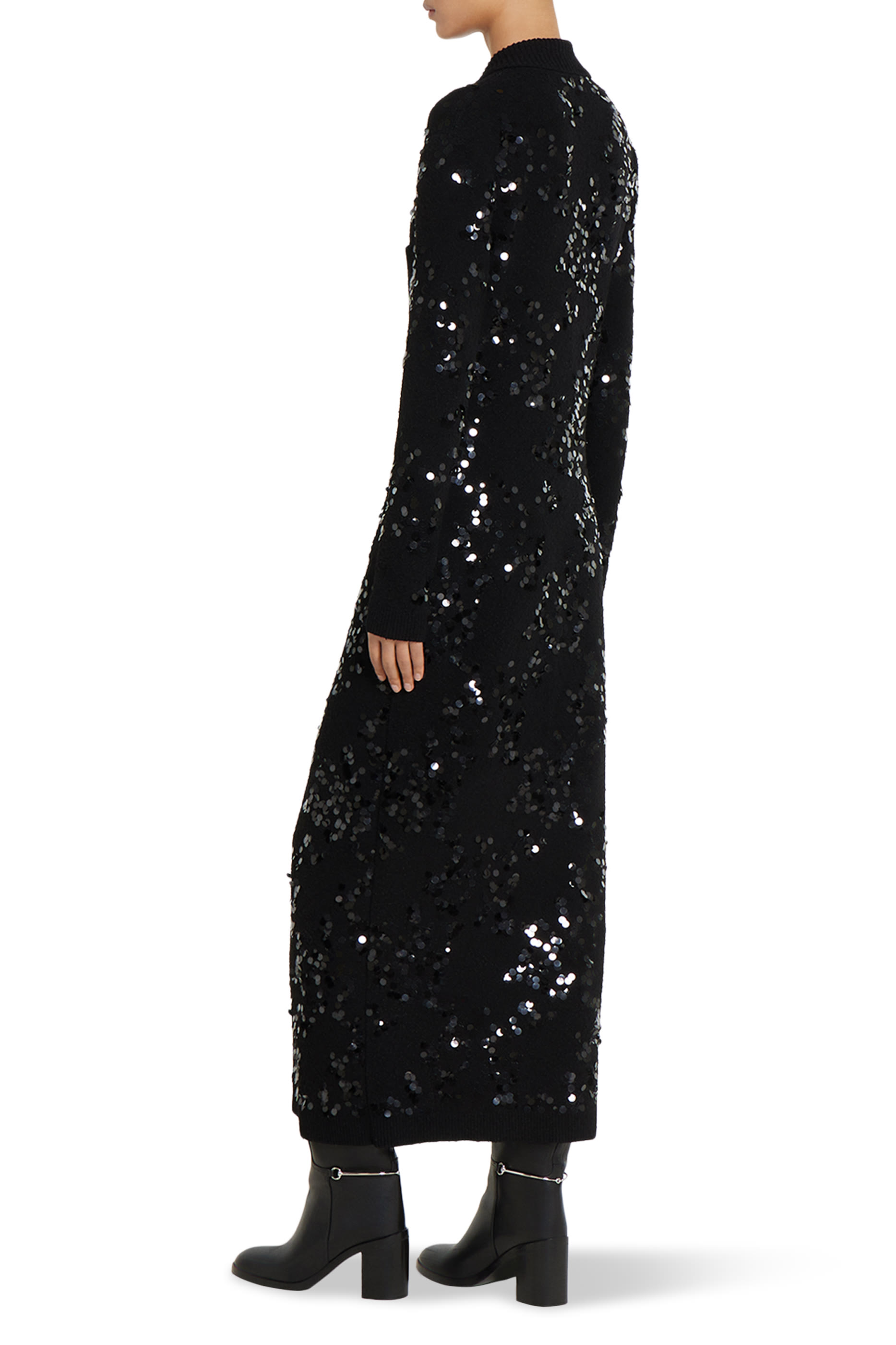 فستان بولو مزيج تويد