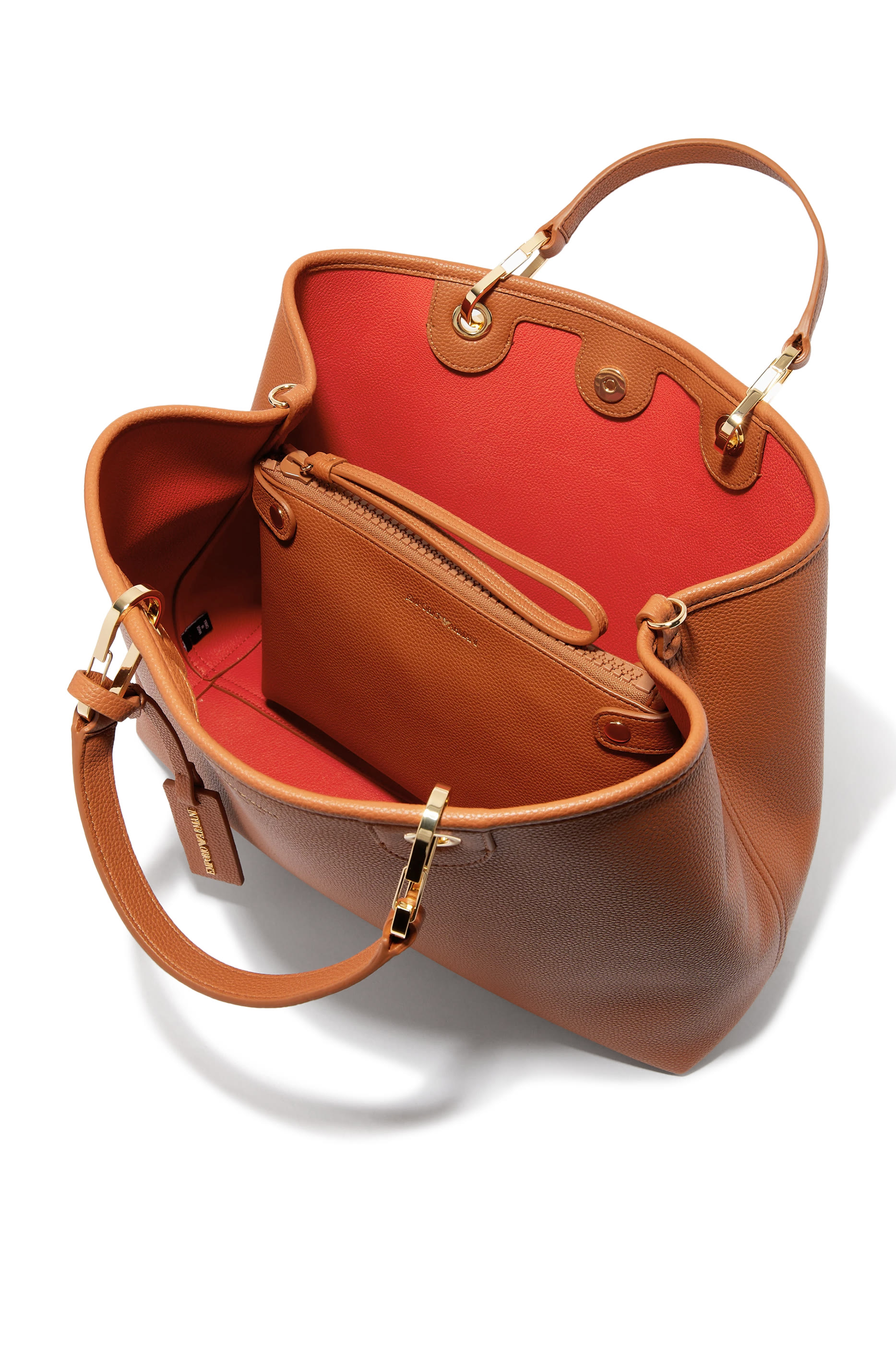 حقيبة يد متوسطة بشعار الماركة