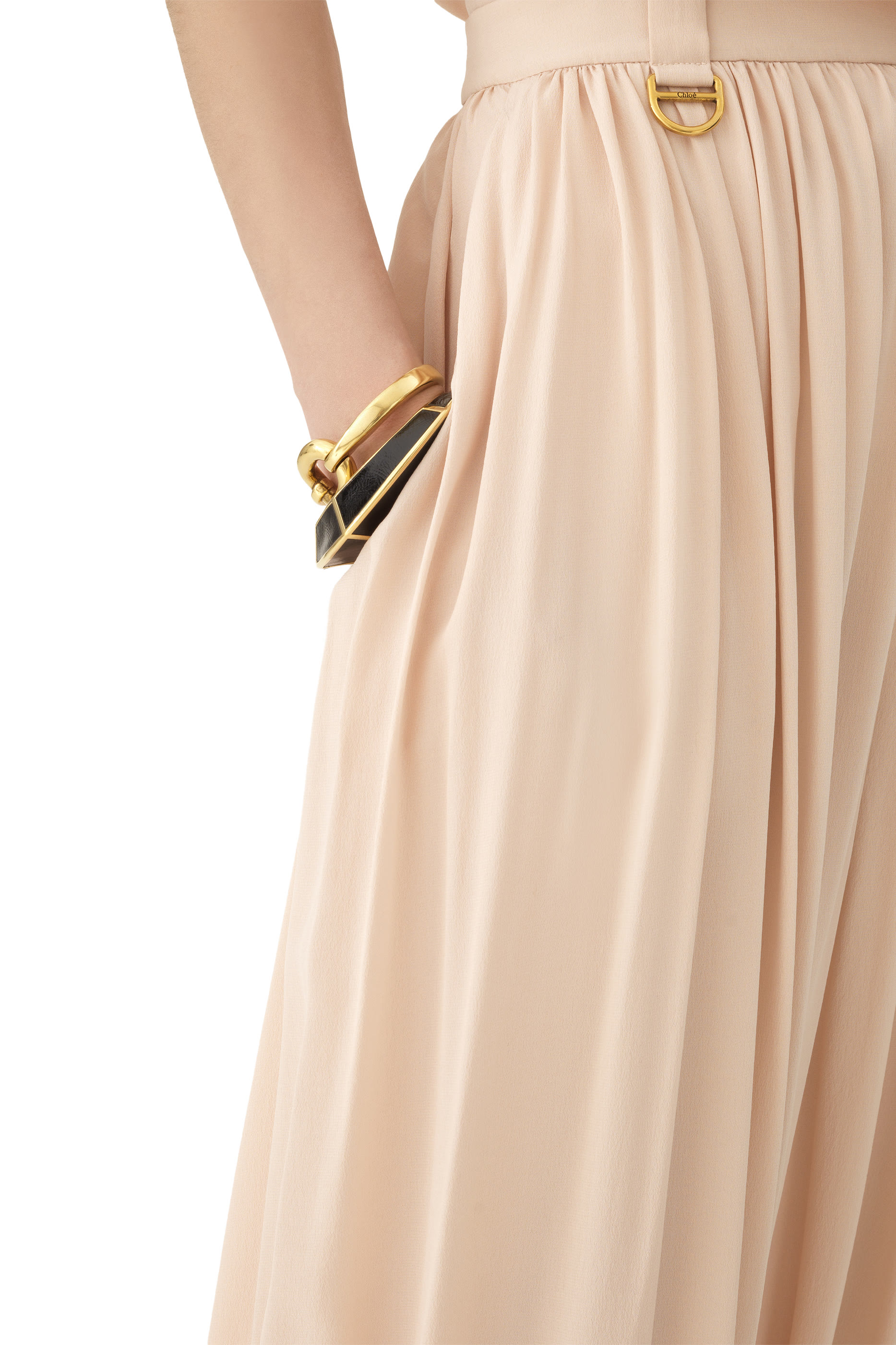 بنطال فلوي بطيات