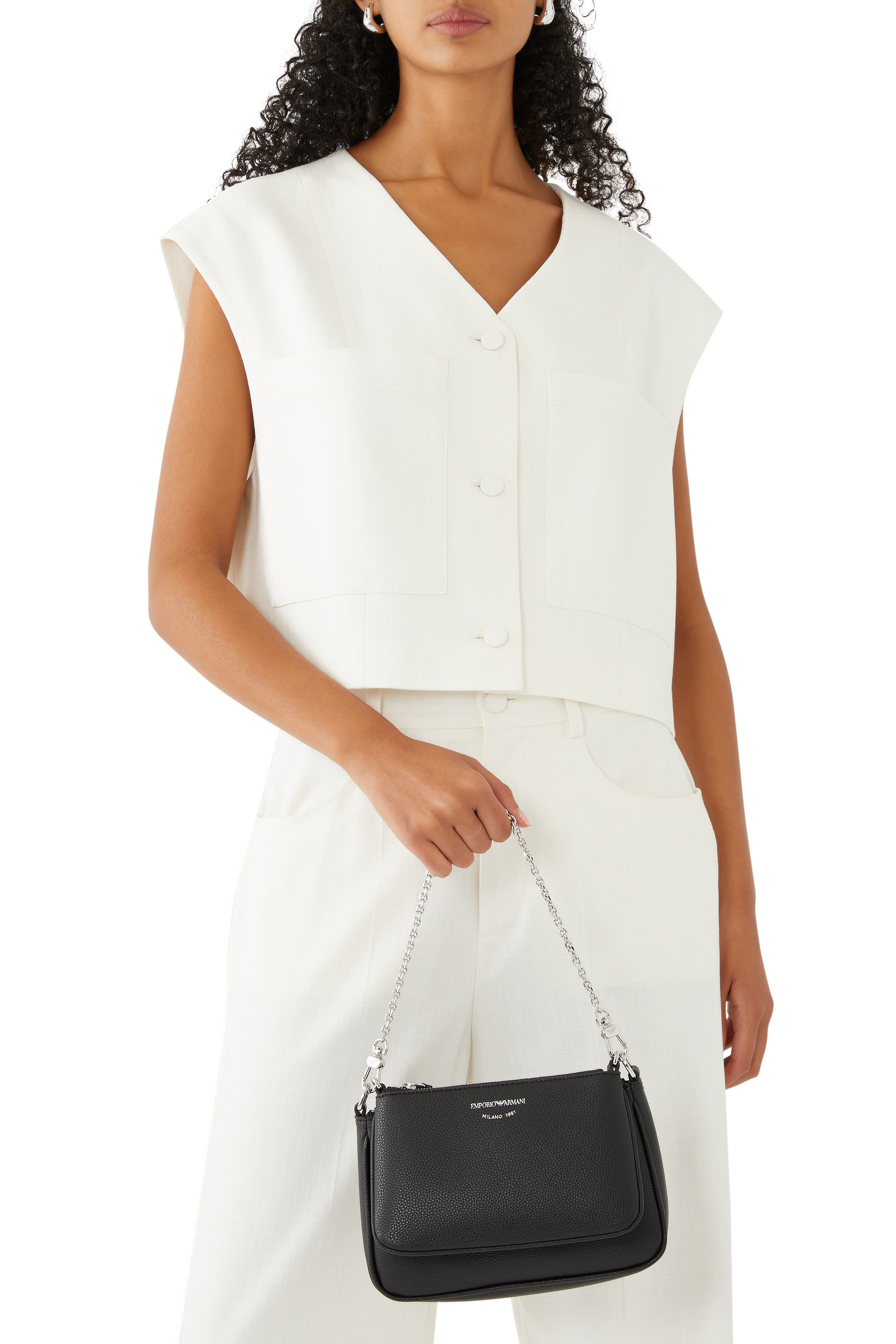 حقيبة كتف بحمالة كتف سلسلة قابلة للتعديل