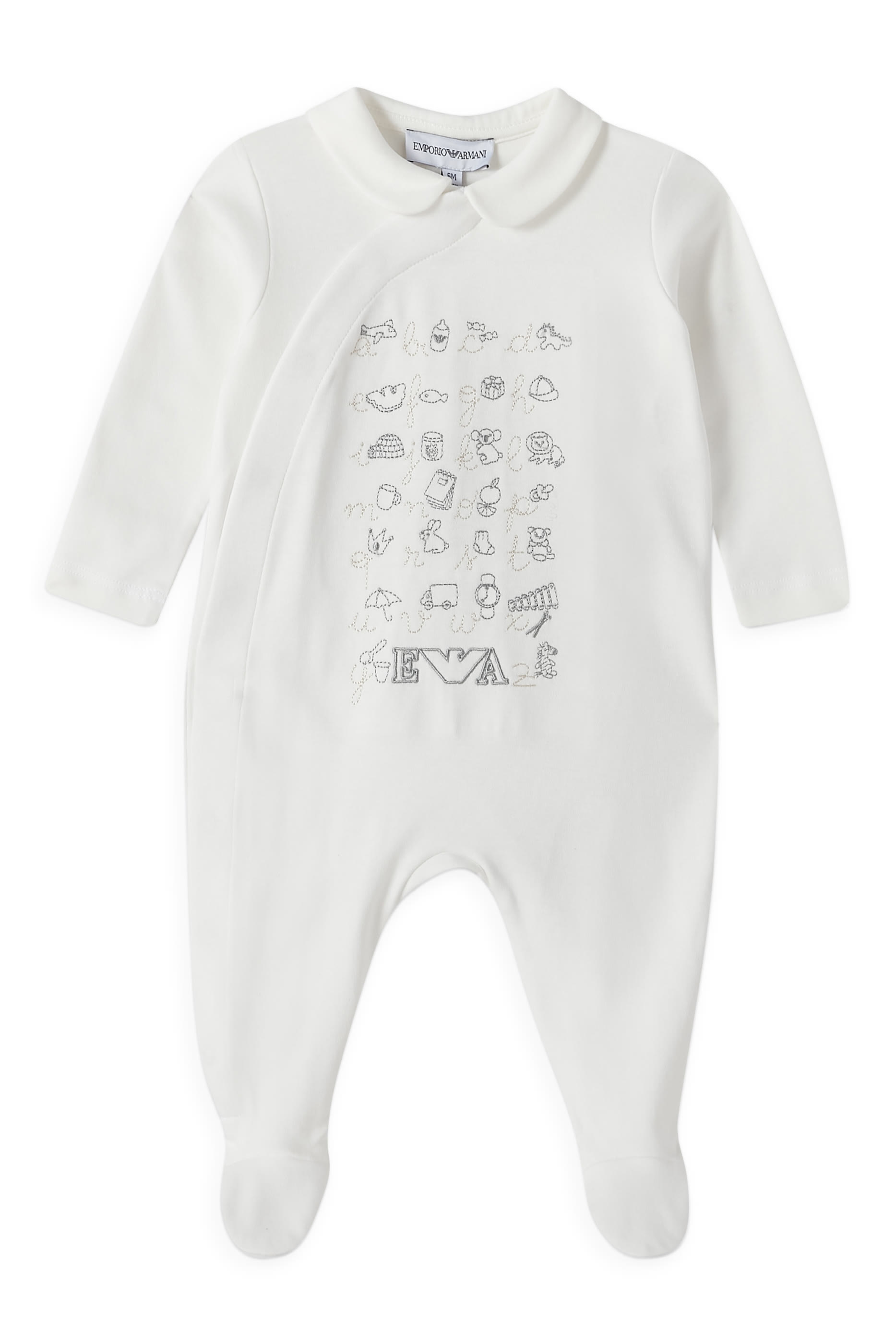 جمبسوت قطن بتطريز شعار الماركة للأطفال