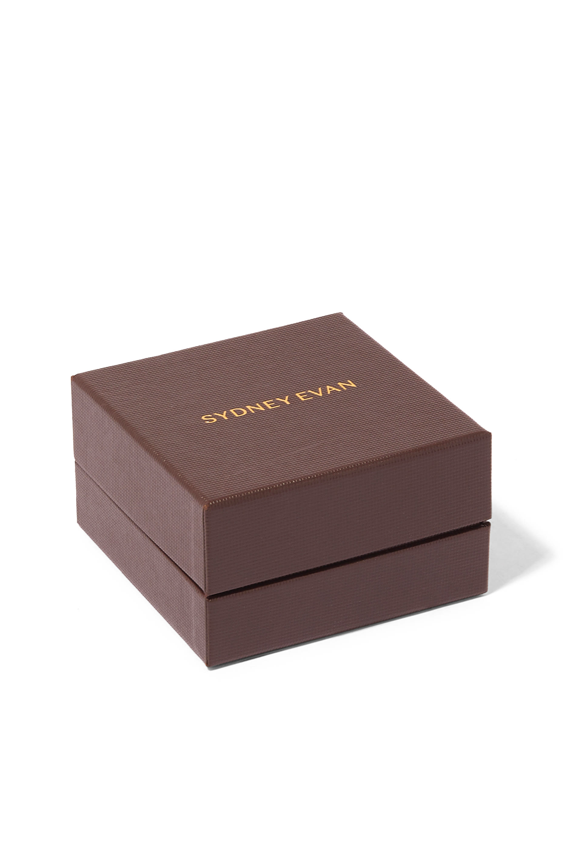 أقراط بلوميريا صغيرة مرصعة بالماس ذهب أصفر عيار 14