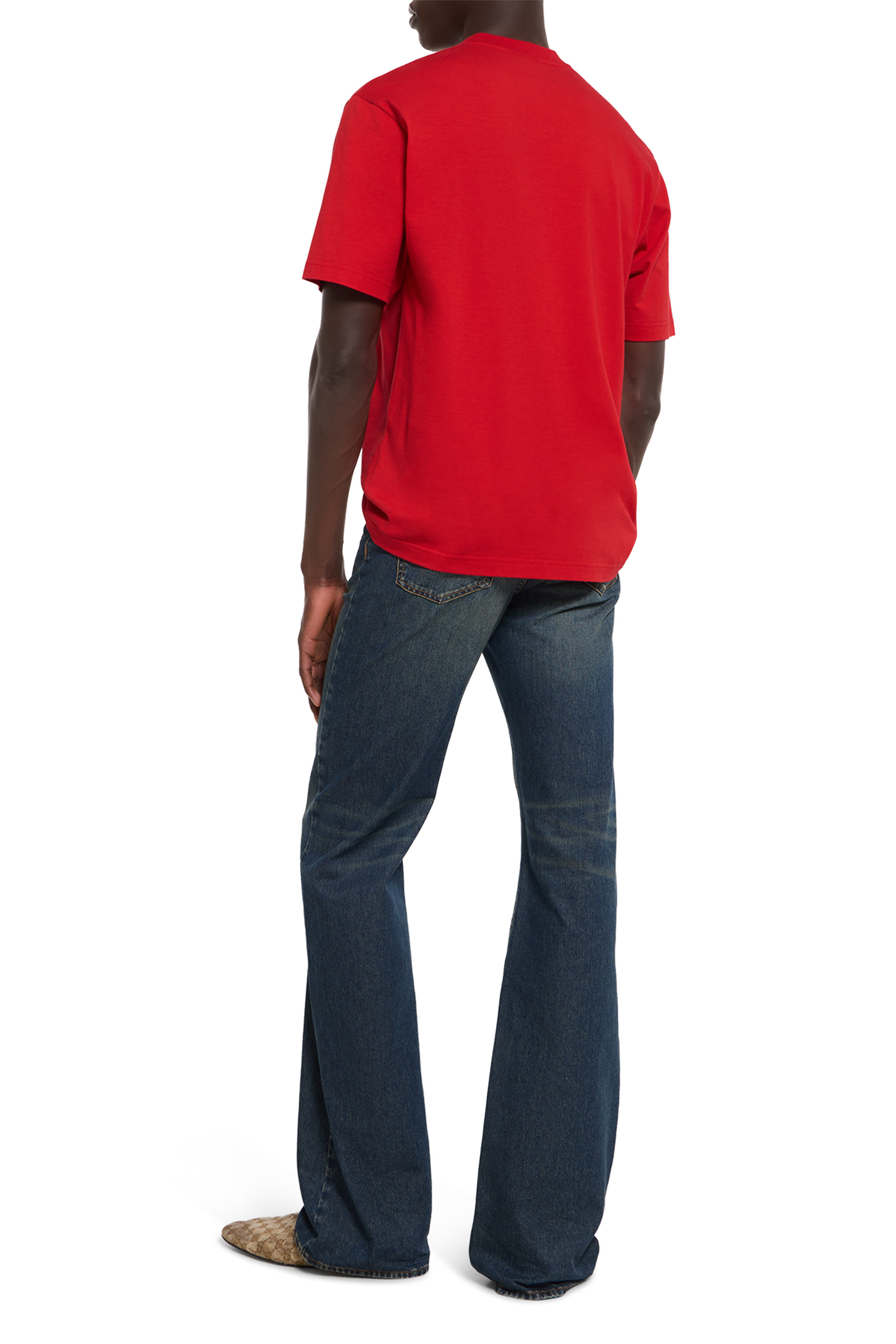 تيشيرت مزين بطبعة حرير مختلط جيرسيه