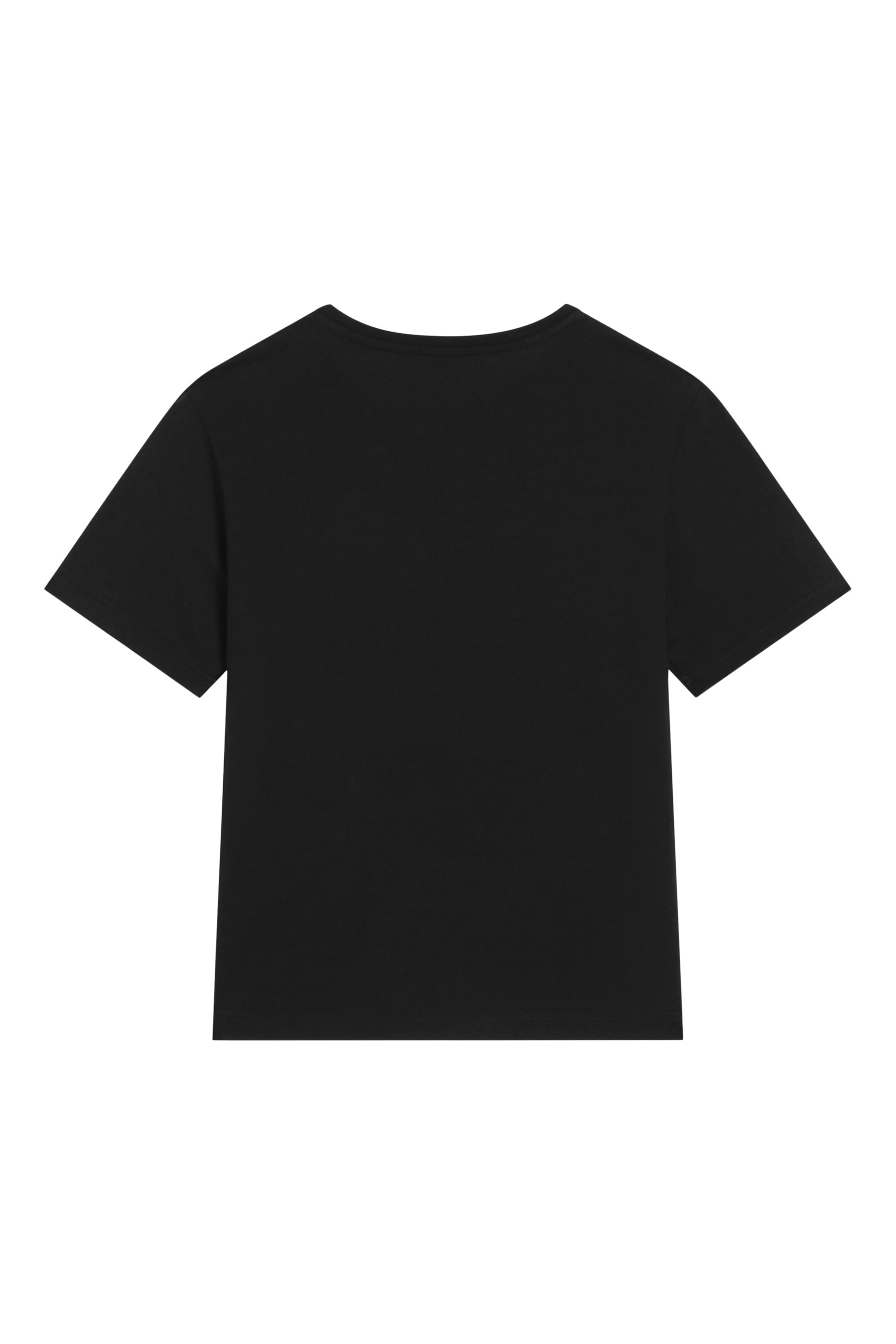 تيشيرت بقصة فضفاضة وحلية شعار الماركة جيرسيه للأطفال