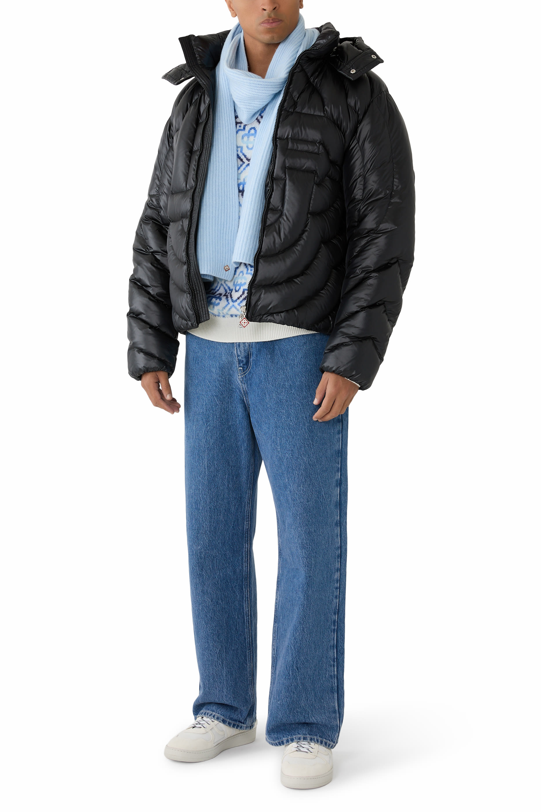 وشاح تزلج نسيج صوف مضلع