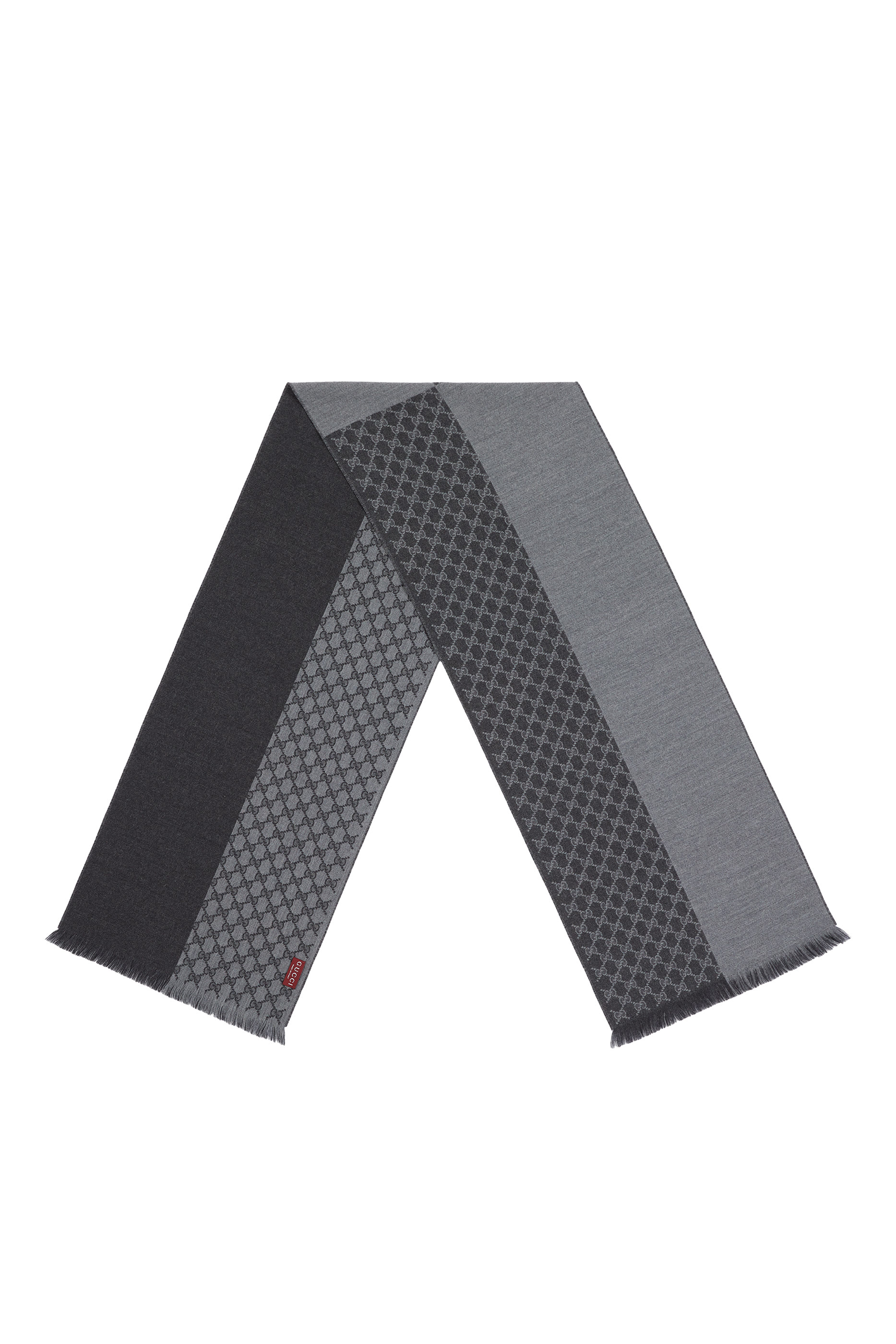 وشاح صوف جاكار بنقشة حرفي شعار الماركة