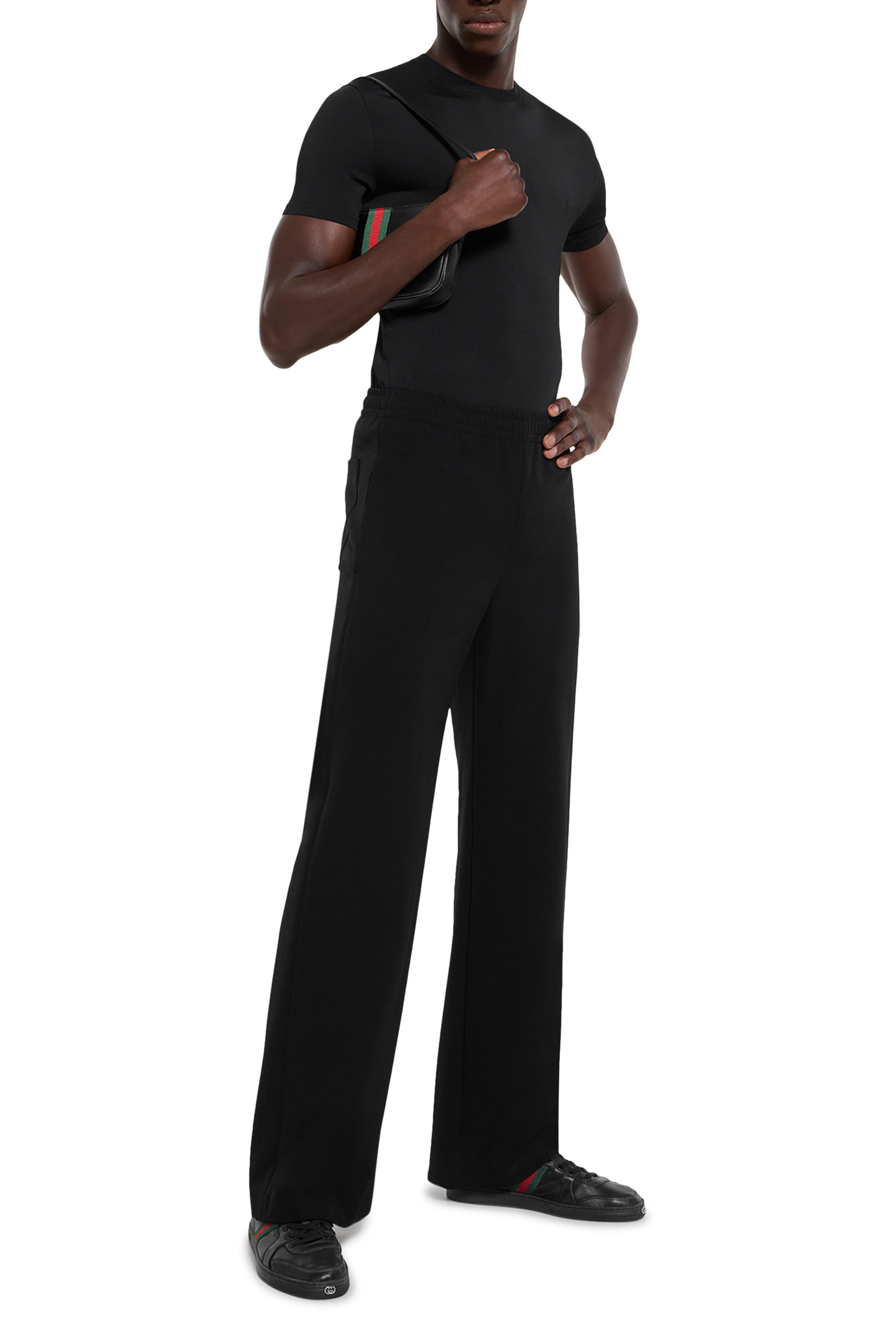 سنيكرز بكاحل منخفض جلد مطاطي