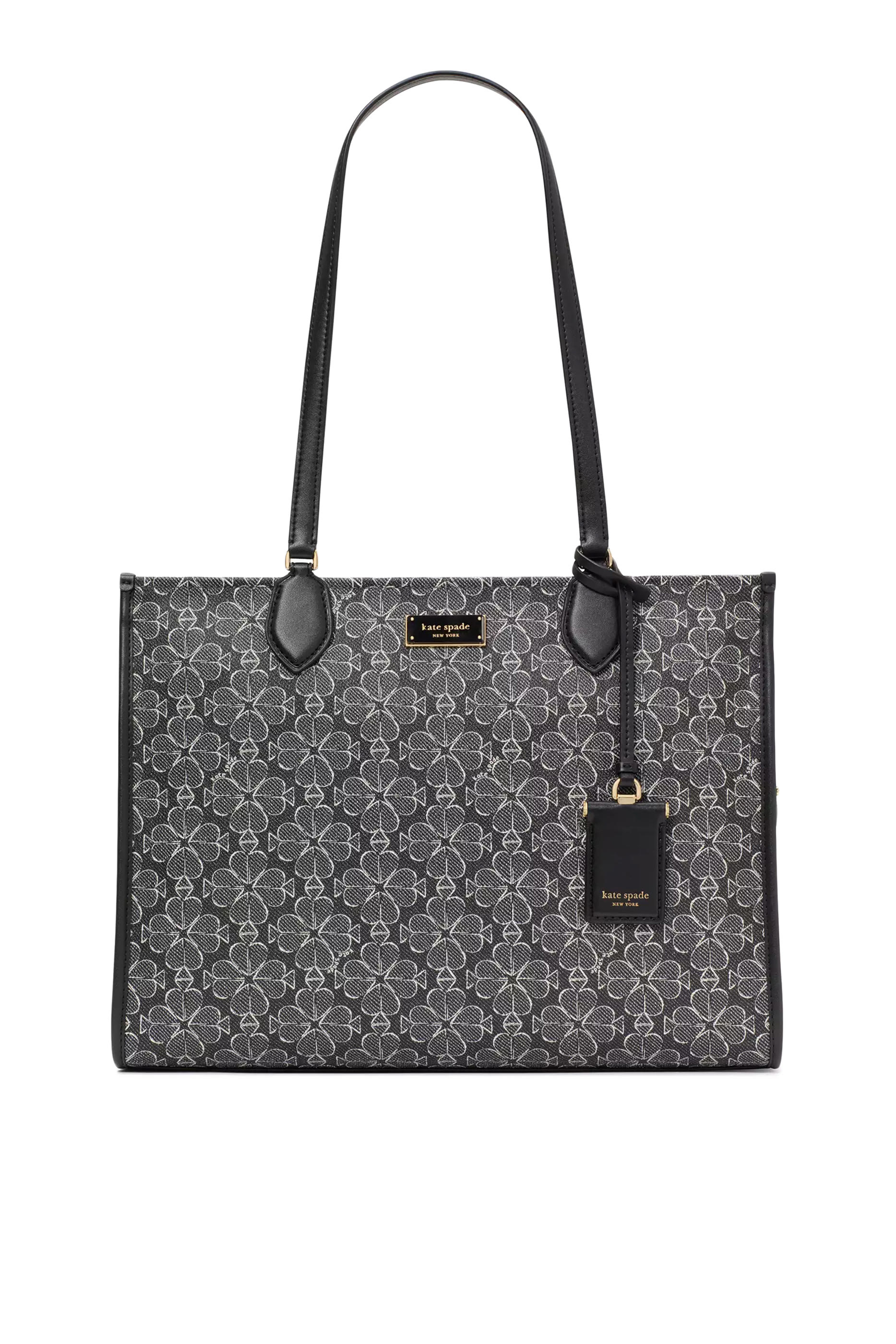 حقيبة يد مانهاتن بنقشة زهور بالشكل البستوني