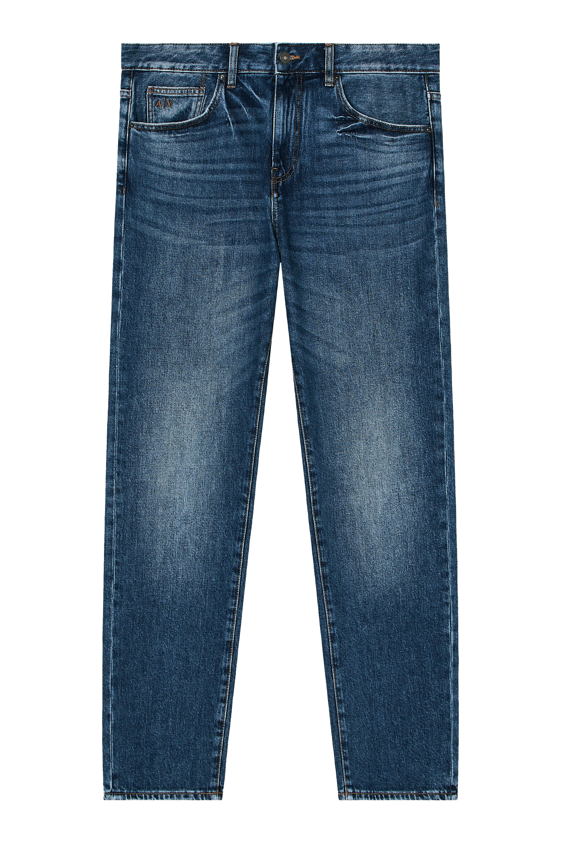 بنطال بخمسة جيوب بشعار حرفي الماركة