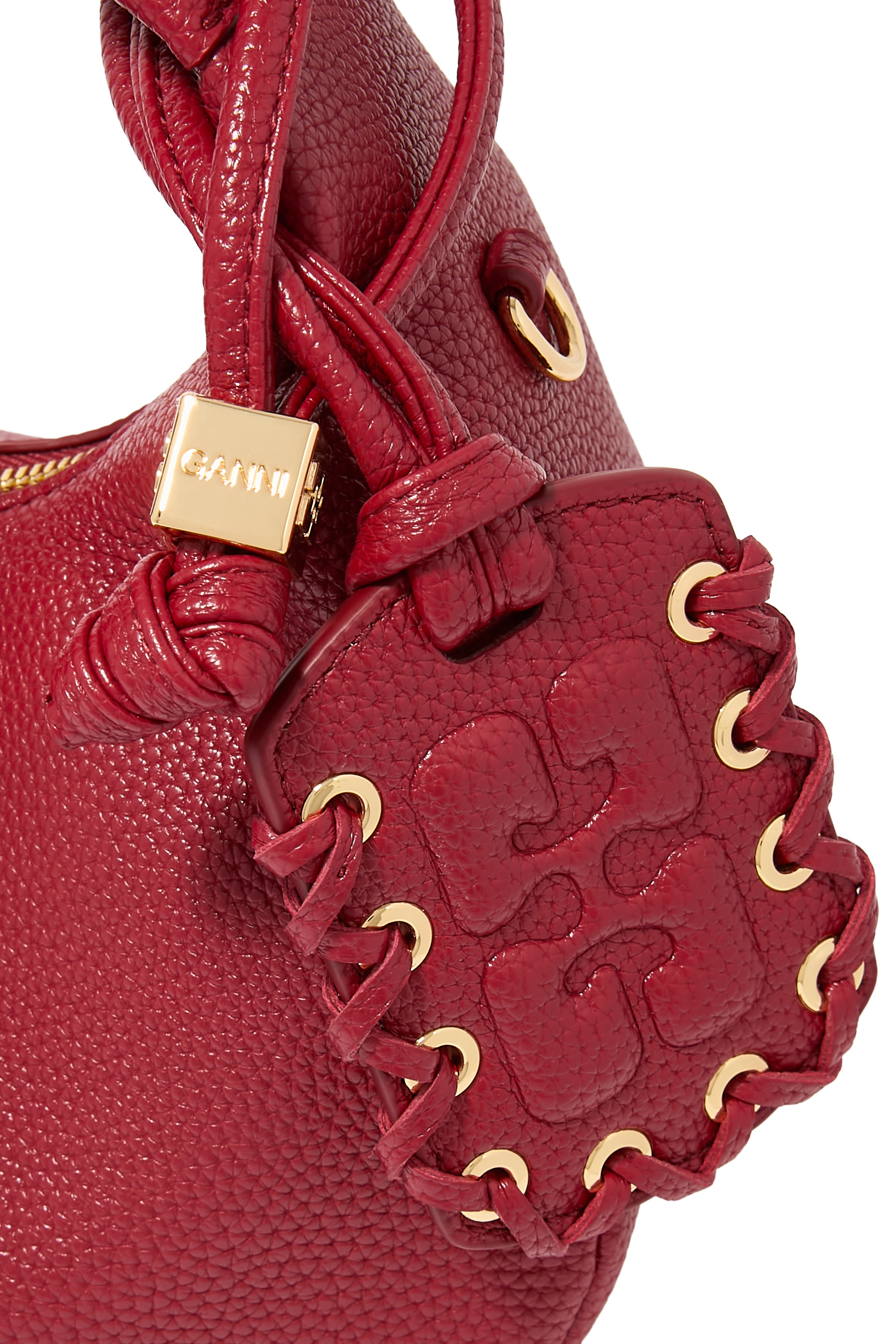 حقيبة هوبو صغيرة بارزة الملمس