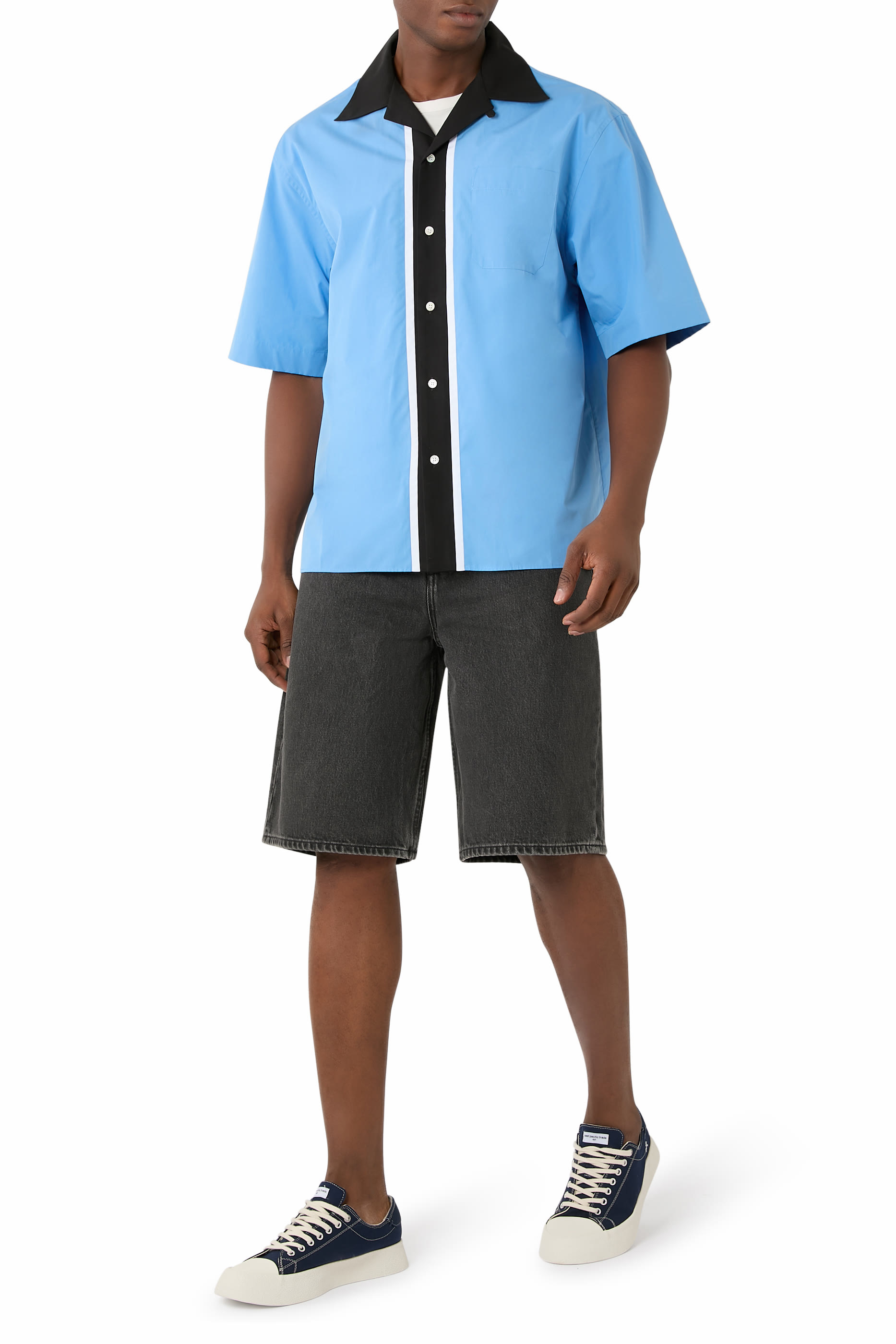 شورت بقصة ساق واسعة دنيم