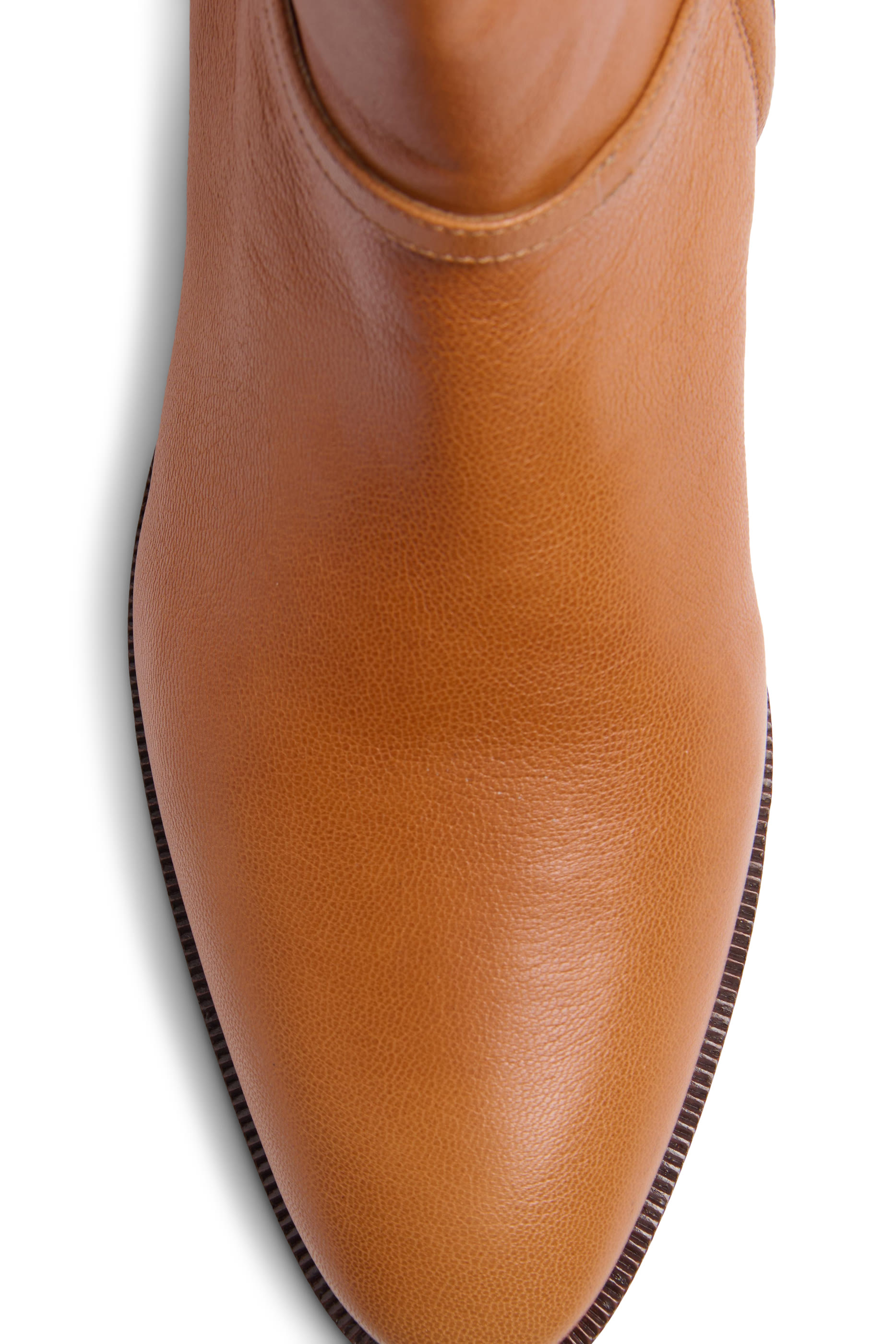 حذاء بوت بات بطول الكاحل جلد