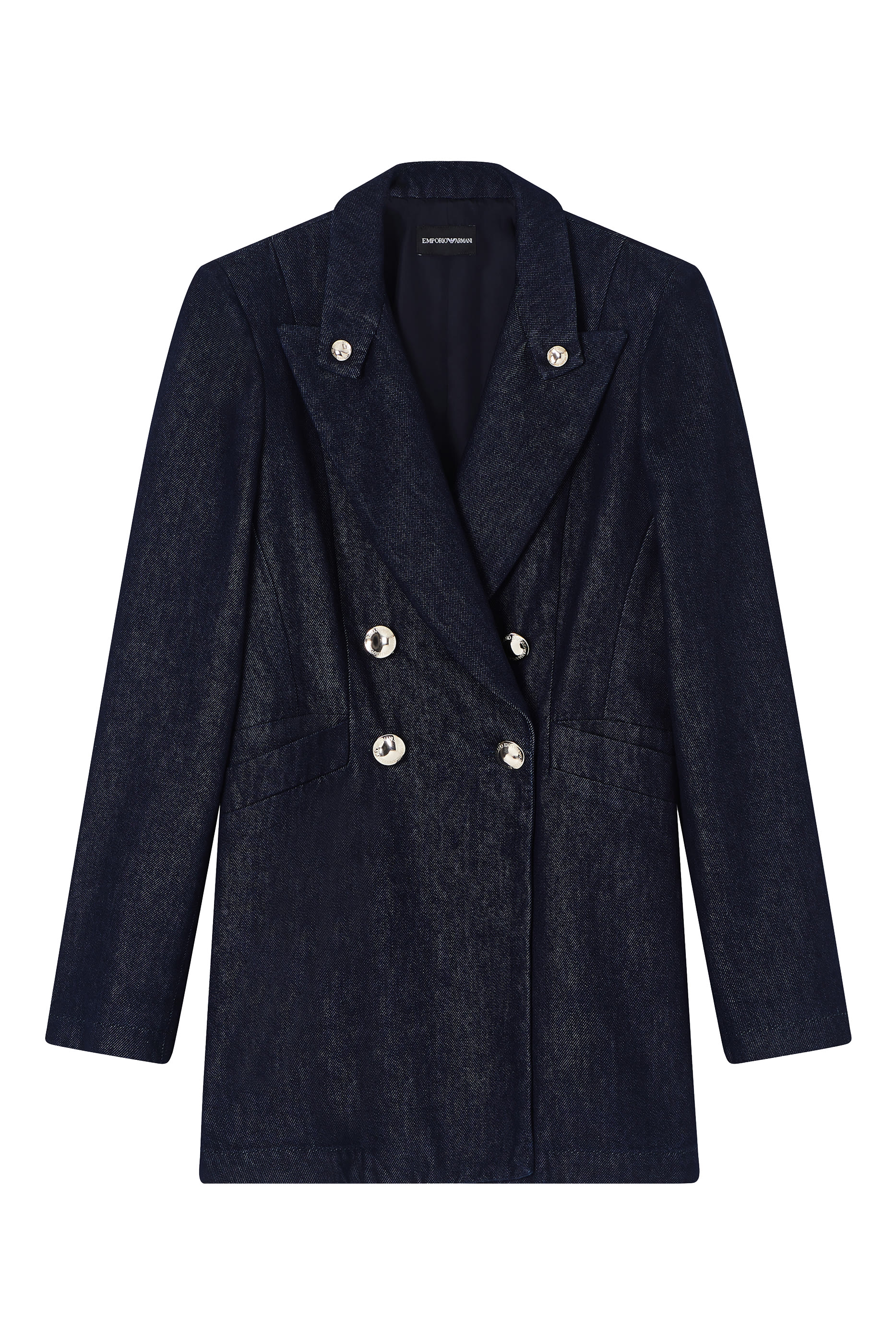 Double-Breasted 11 Oz Denim Blazer