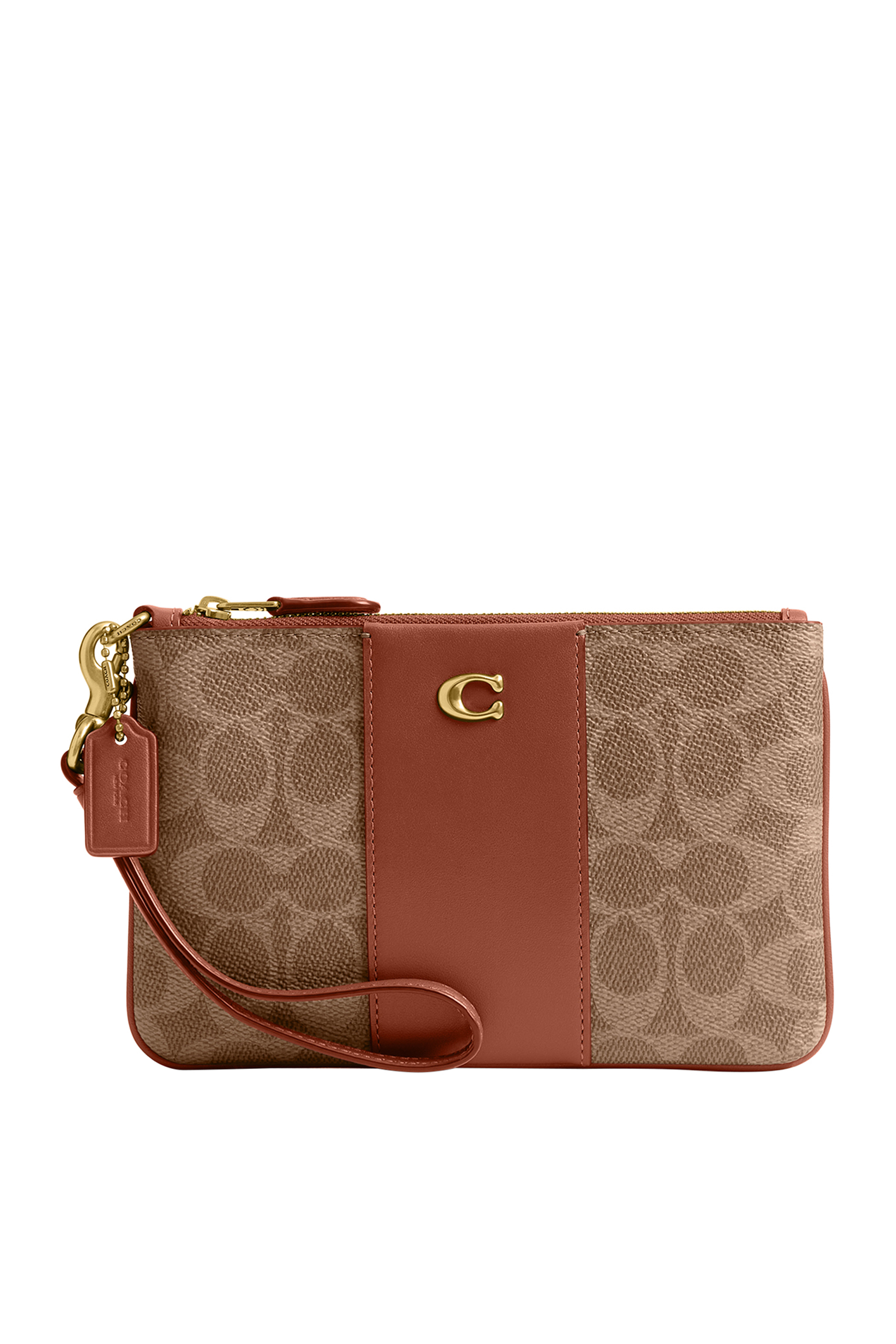 حقيبة صغيرة بسوار معصم قماش قنب بشعار الماركة