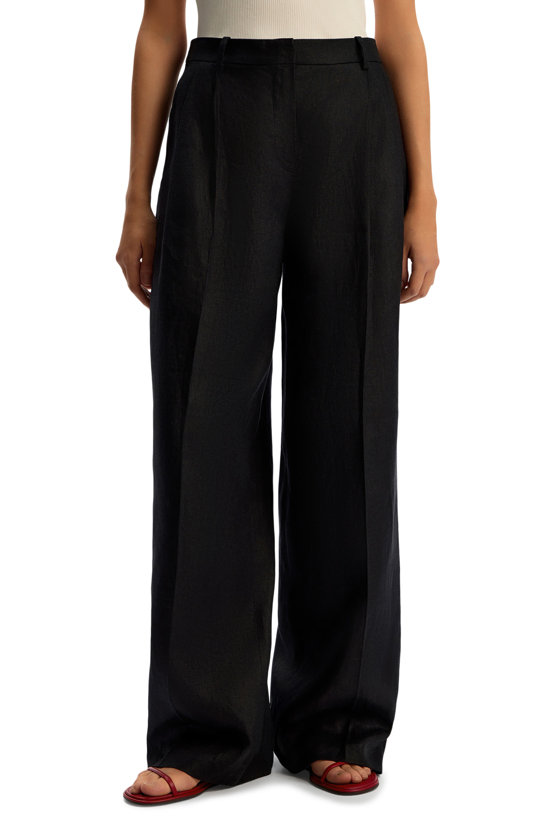 بنطال بقصة مريحة كتان