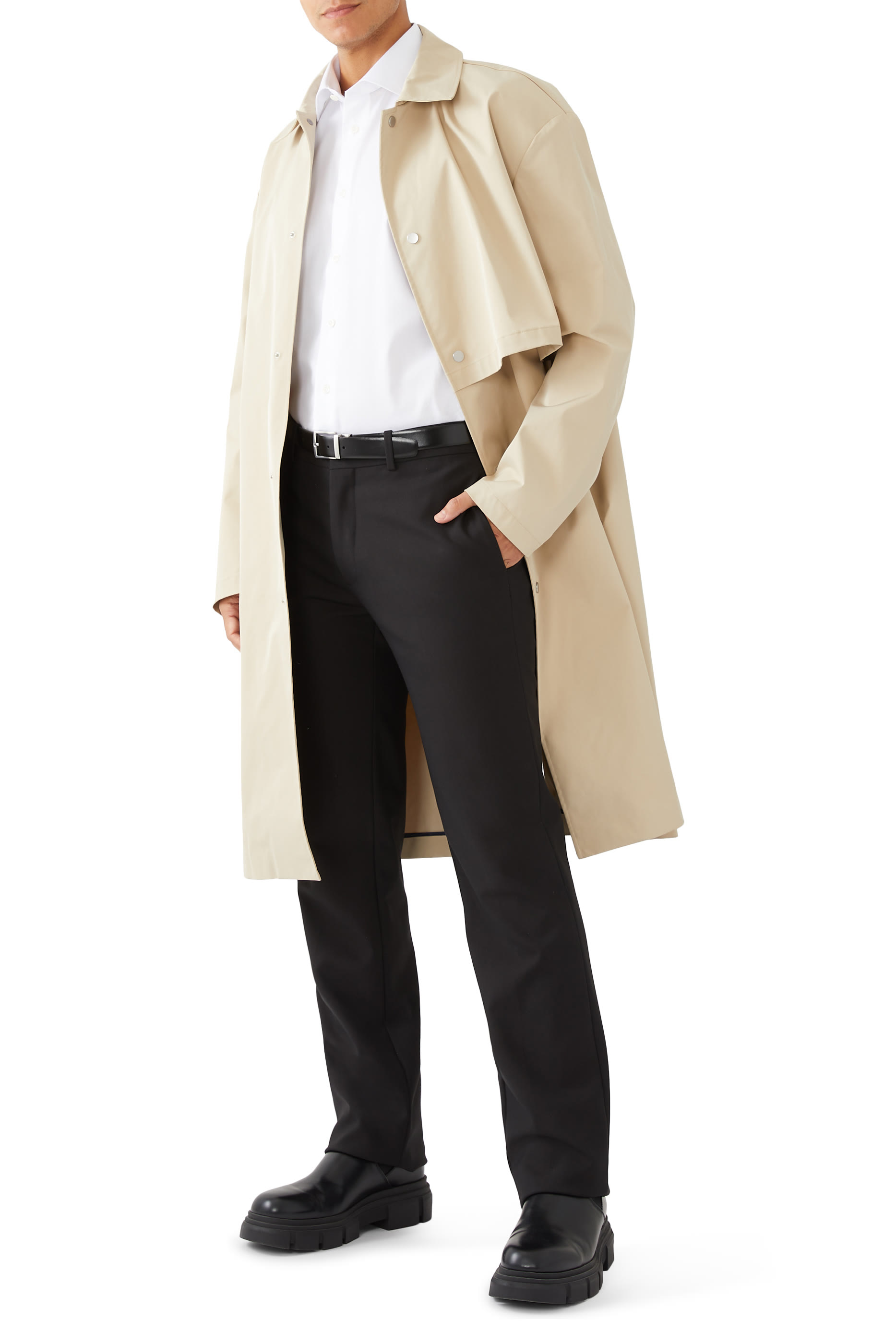 قميص سادة تويل مميز للماركة