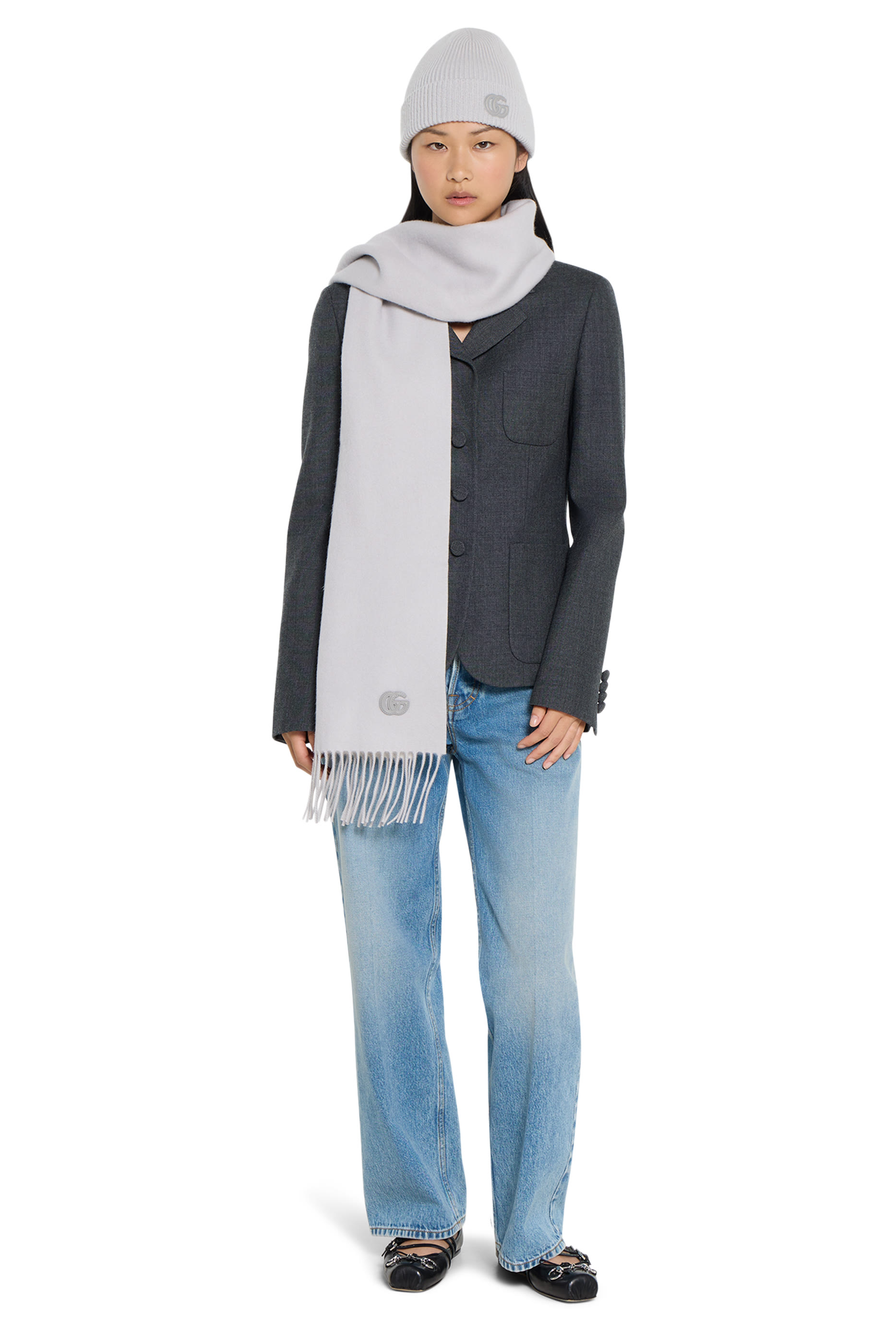 وشاح برقعة بشعار الماركة كشمير