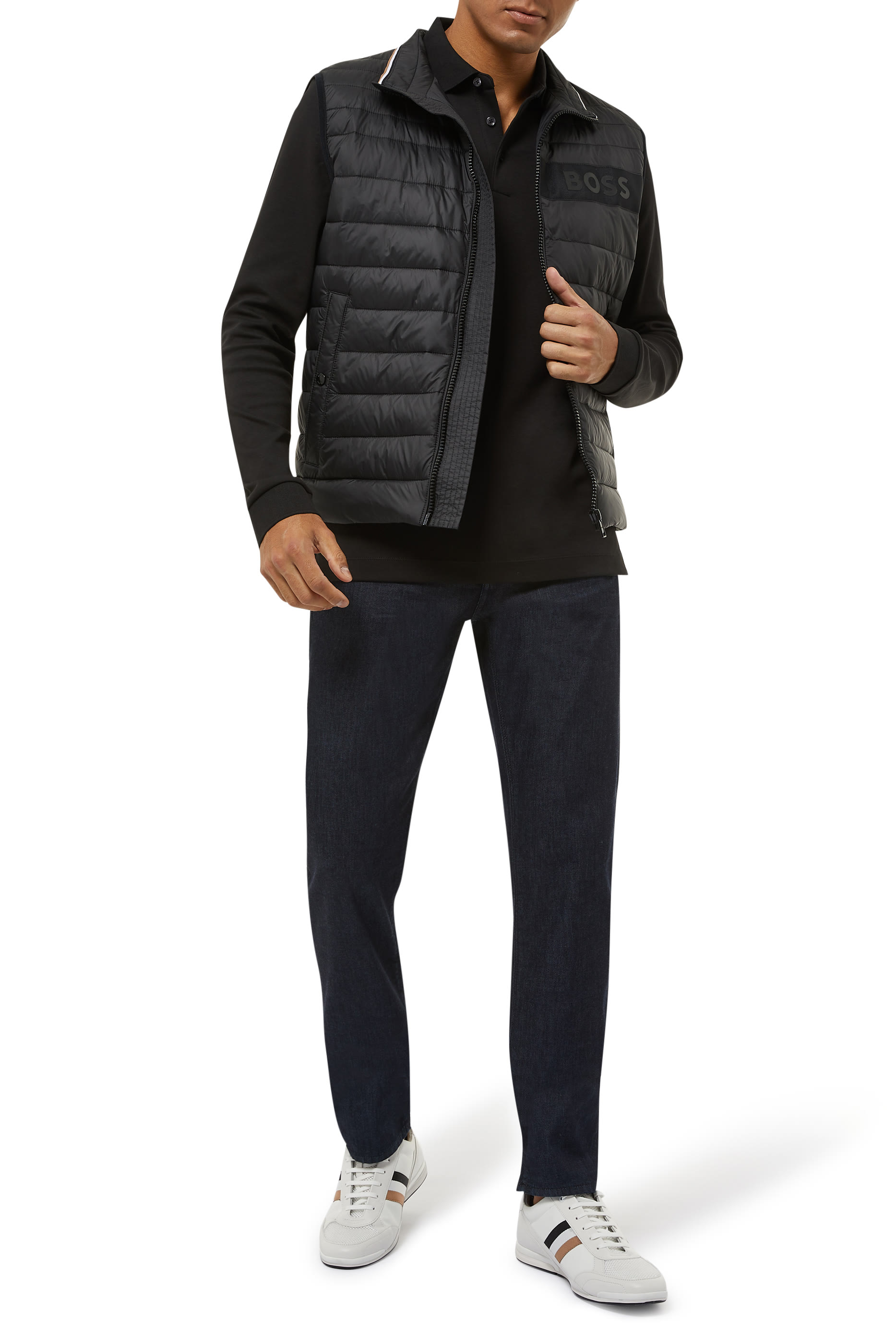 قميص بولو قطن عضوي بنقشة شعار الماركة