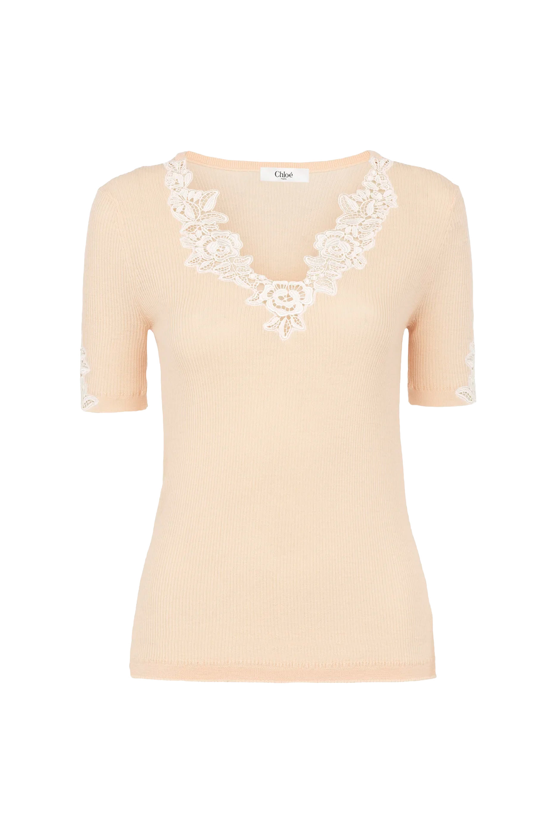 بلوزة بقصة ضيقة بأكمام قصيرة