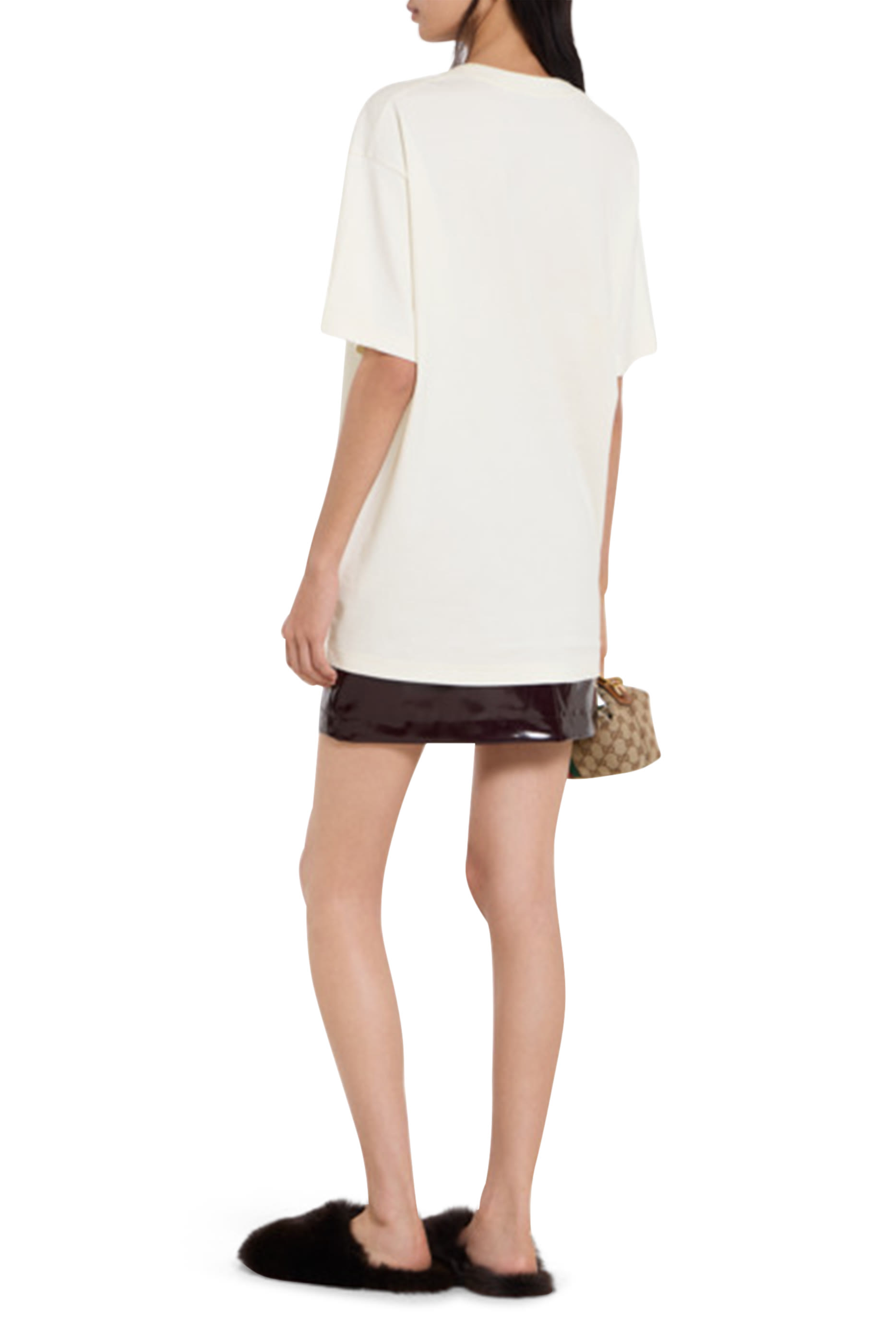 تيشيرت مزين بطبعة قطن جيرسيه ناعم