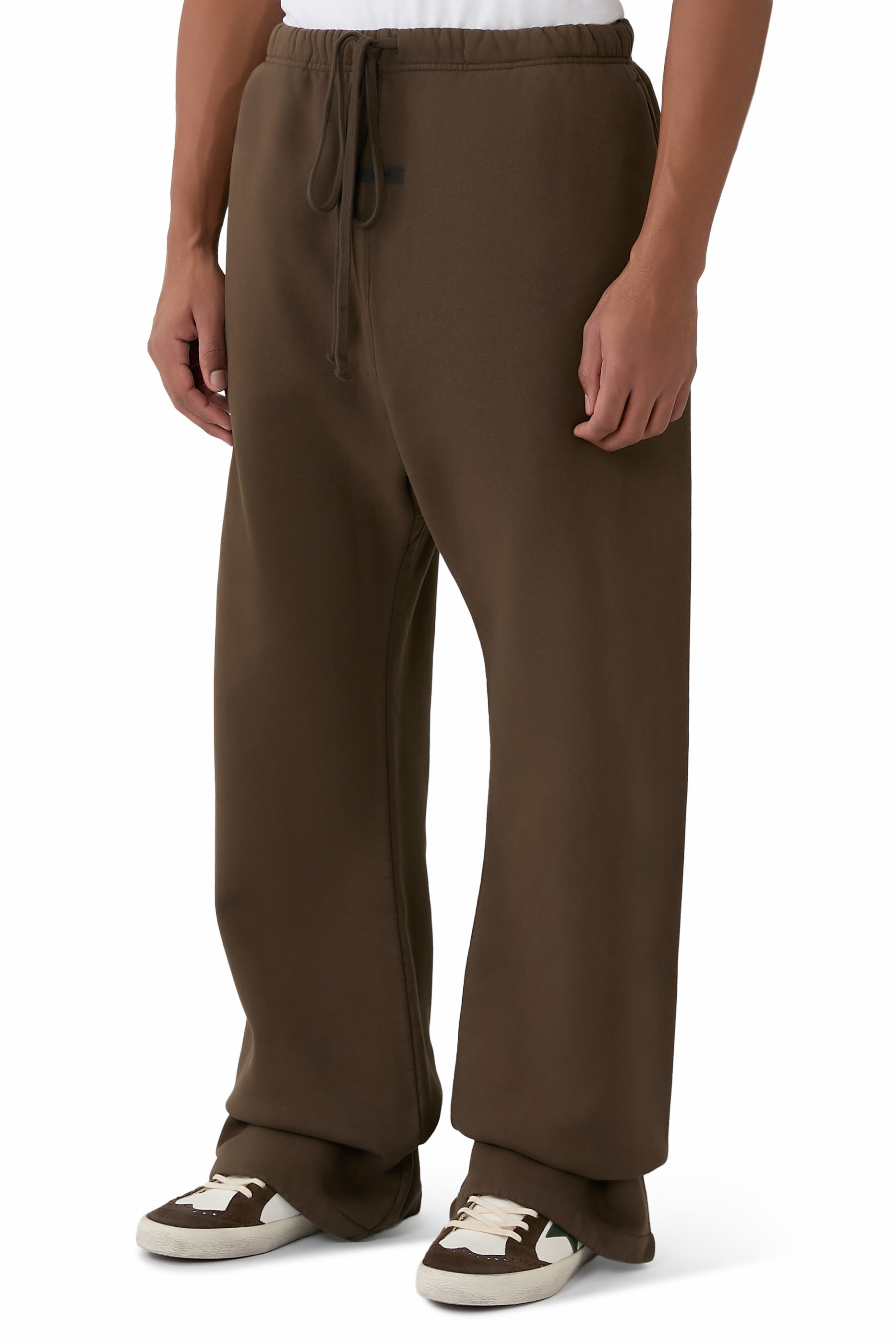 بنطال رياضي بقصة ساق واسعة صوف ثقيل الوزن