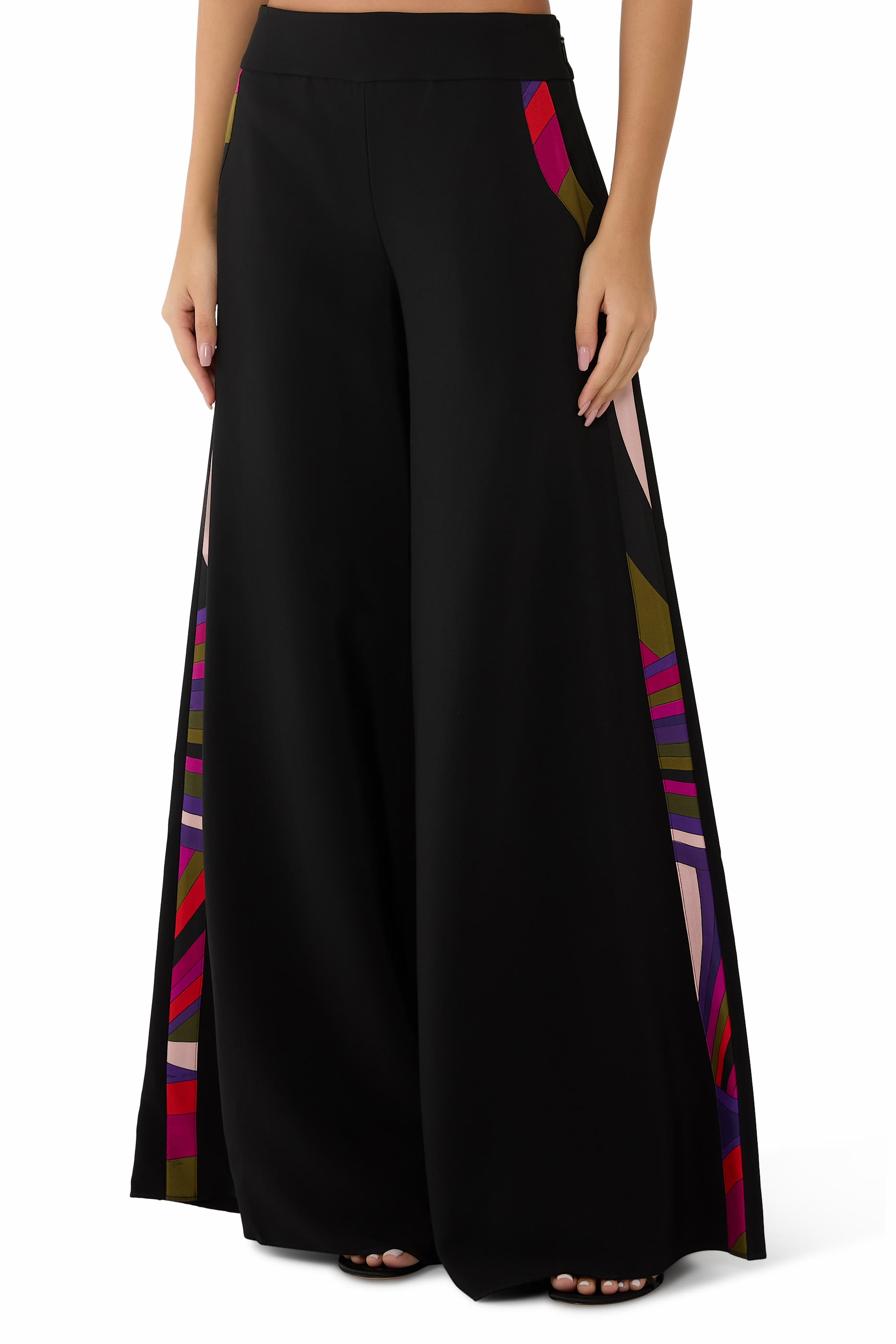 Trousers with Printed Iride Details 