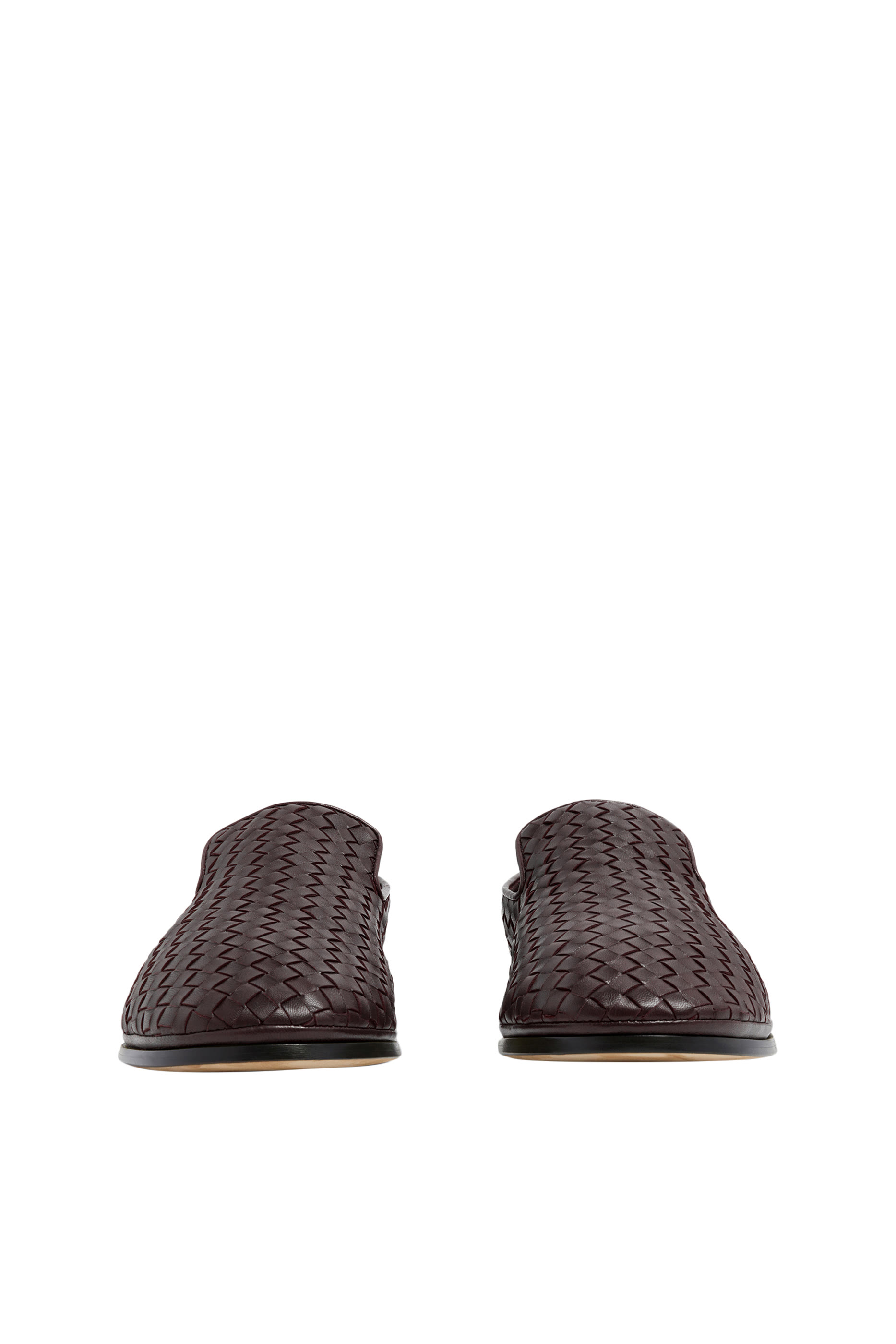 حذاء سهل الارتداء جلد مجدول