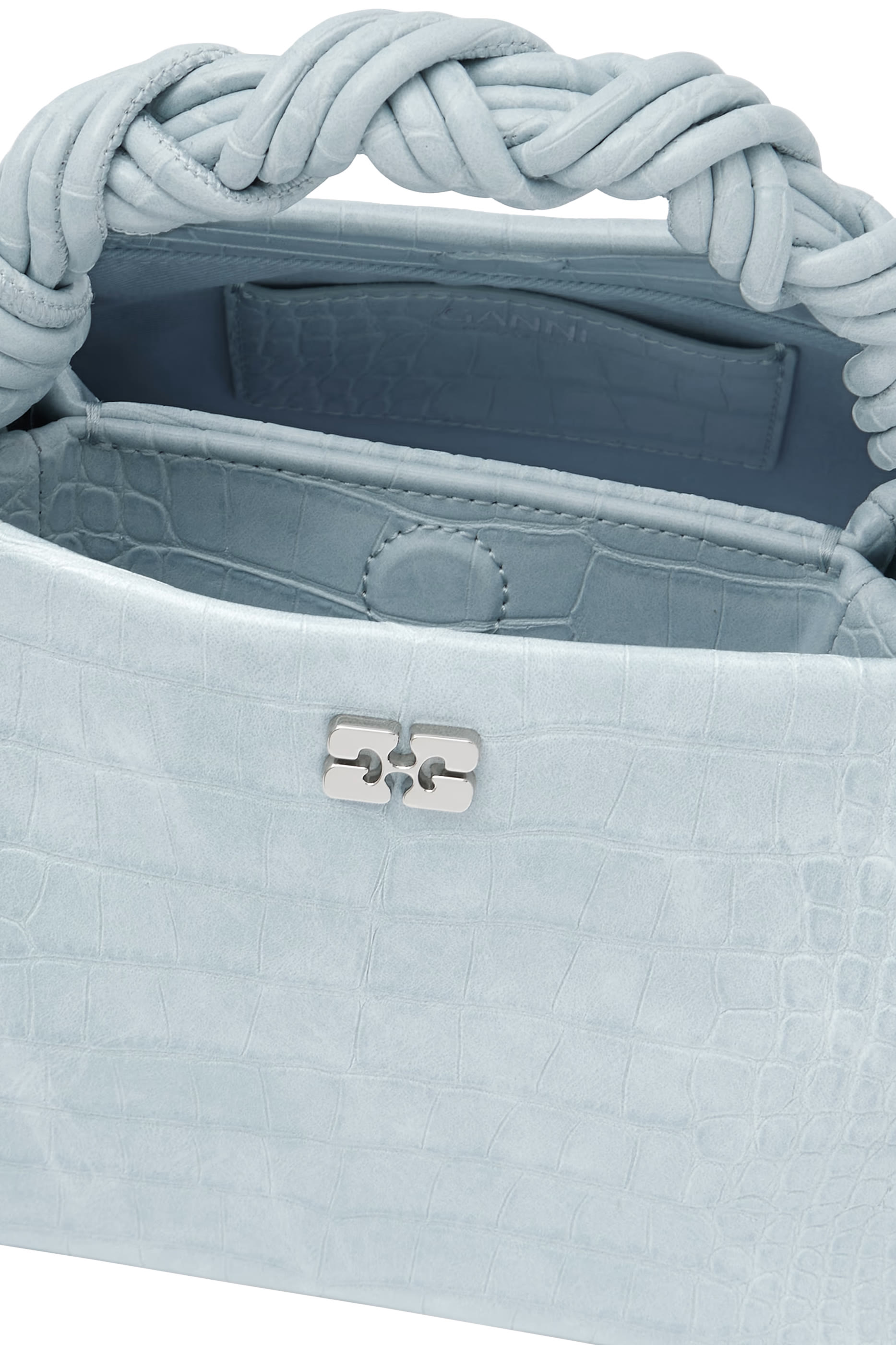 حقيبة بو صغيرة بنقشة جلد التمساح