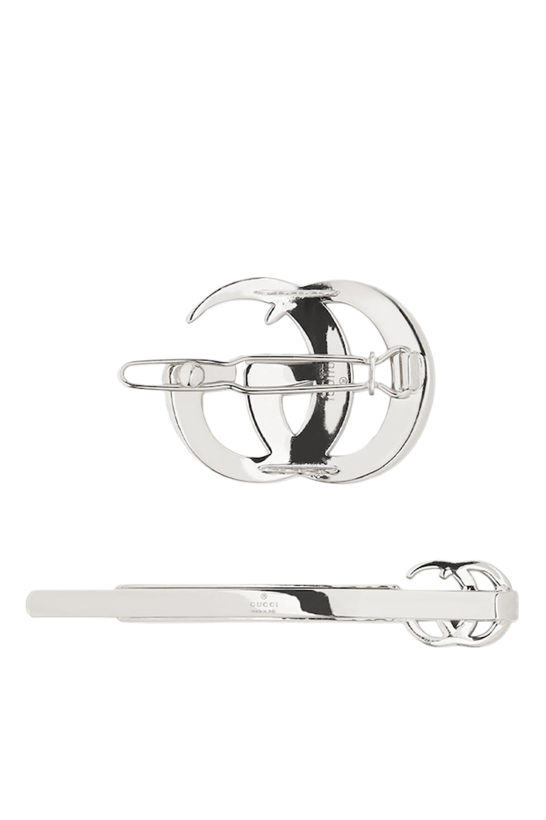 طقم مشابك شعر بشعار G مزدوج مرصع بكريستال