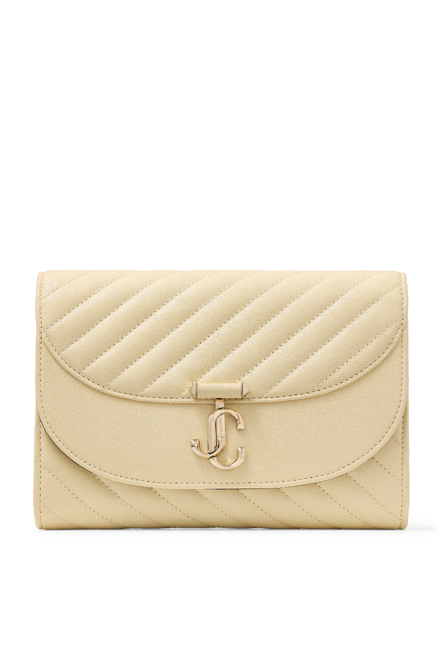 كلاتش بحافة مقوسة وحمالة سلسلة جلد