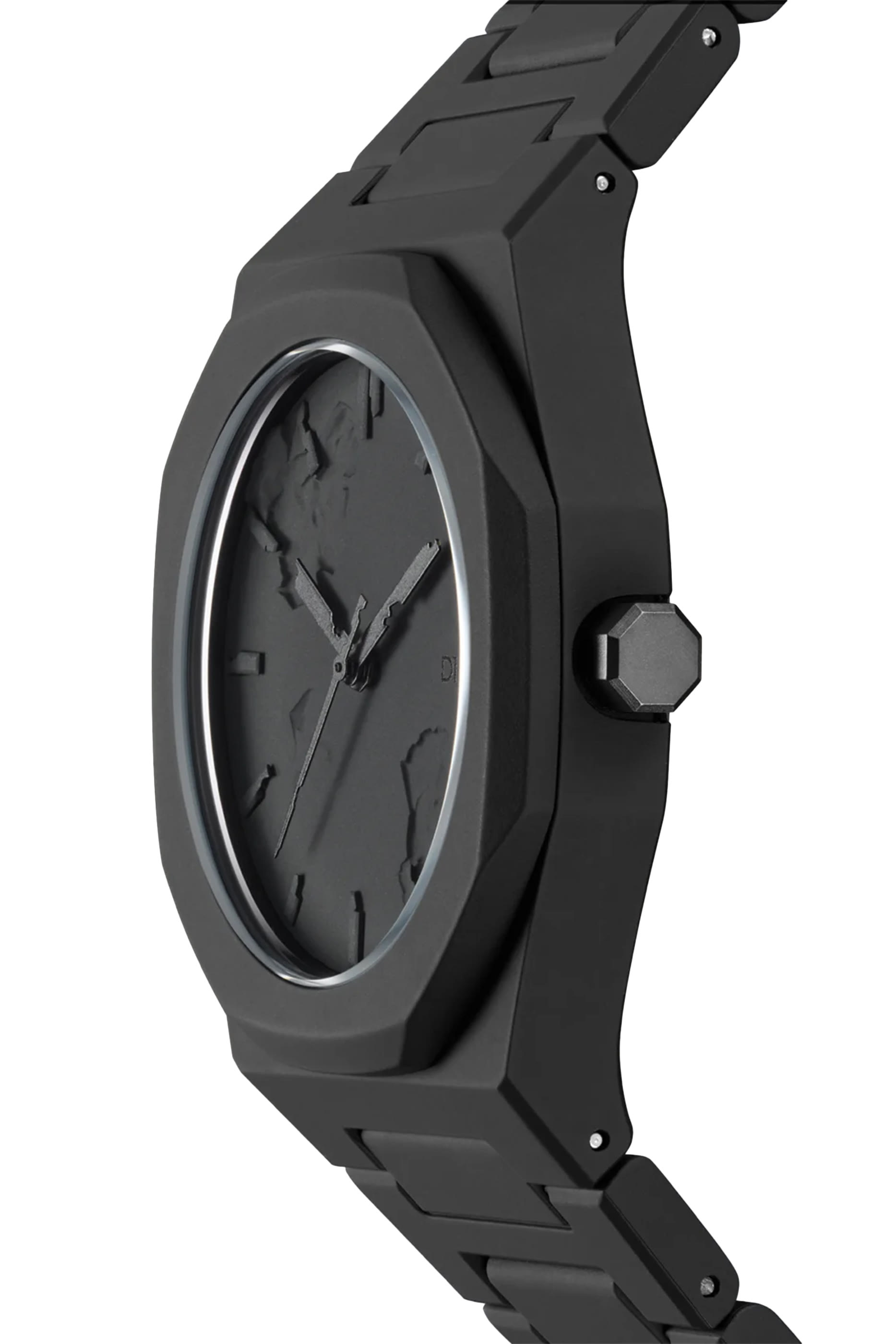 ساعة بنقشة متشققة بولي كربونات