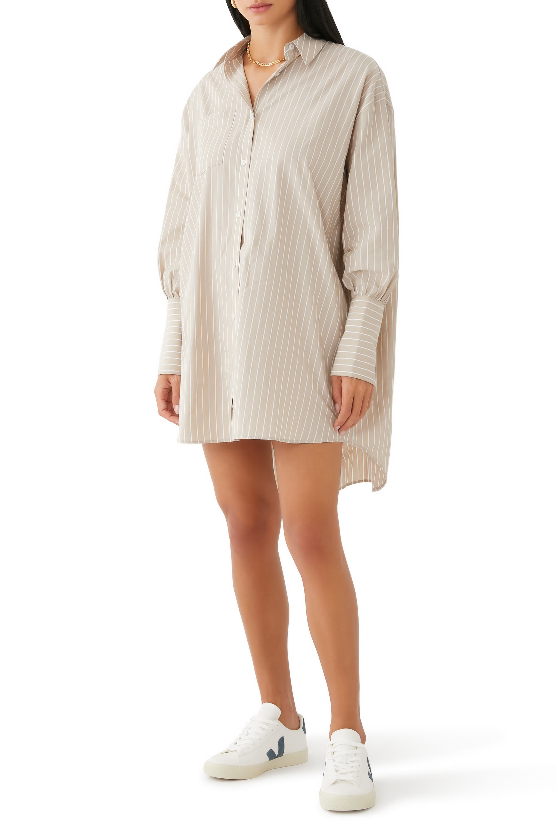 سنيكرز كامبو بكاحل منخفض جلد خالي من الكروم