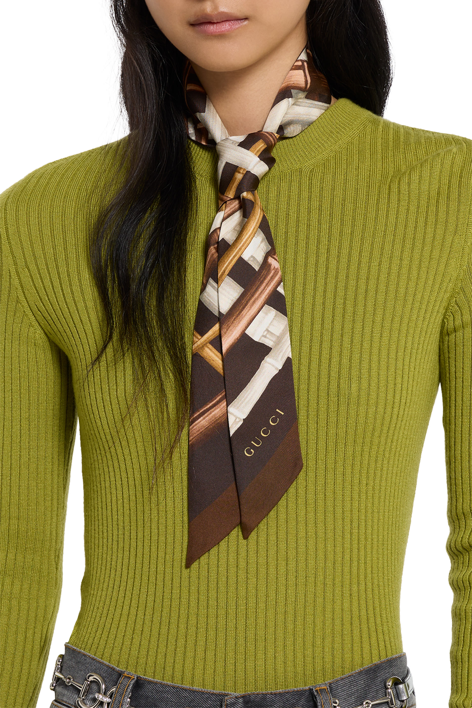 شريط حرير تويل بنقشة