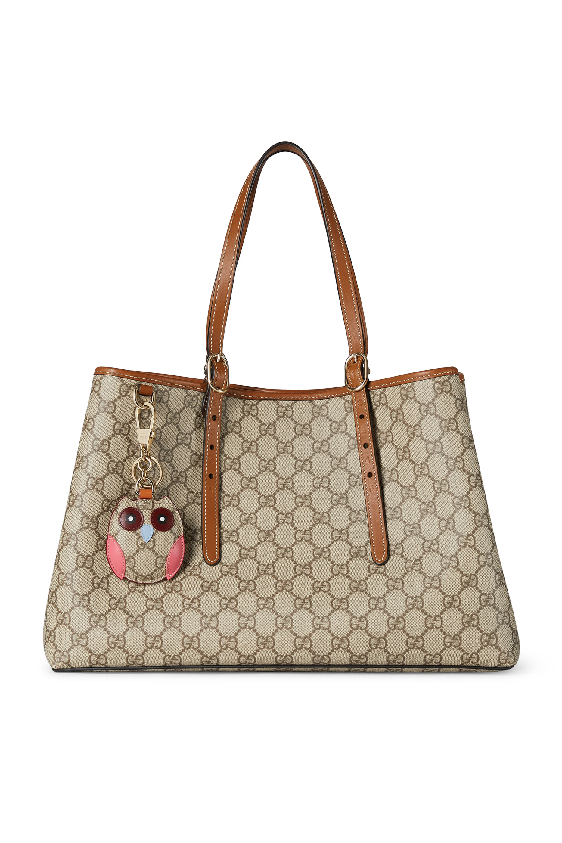 حقيبة يد متوسطة بنقشة حرفي شعار الماركة