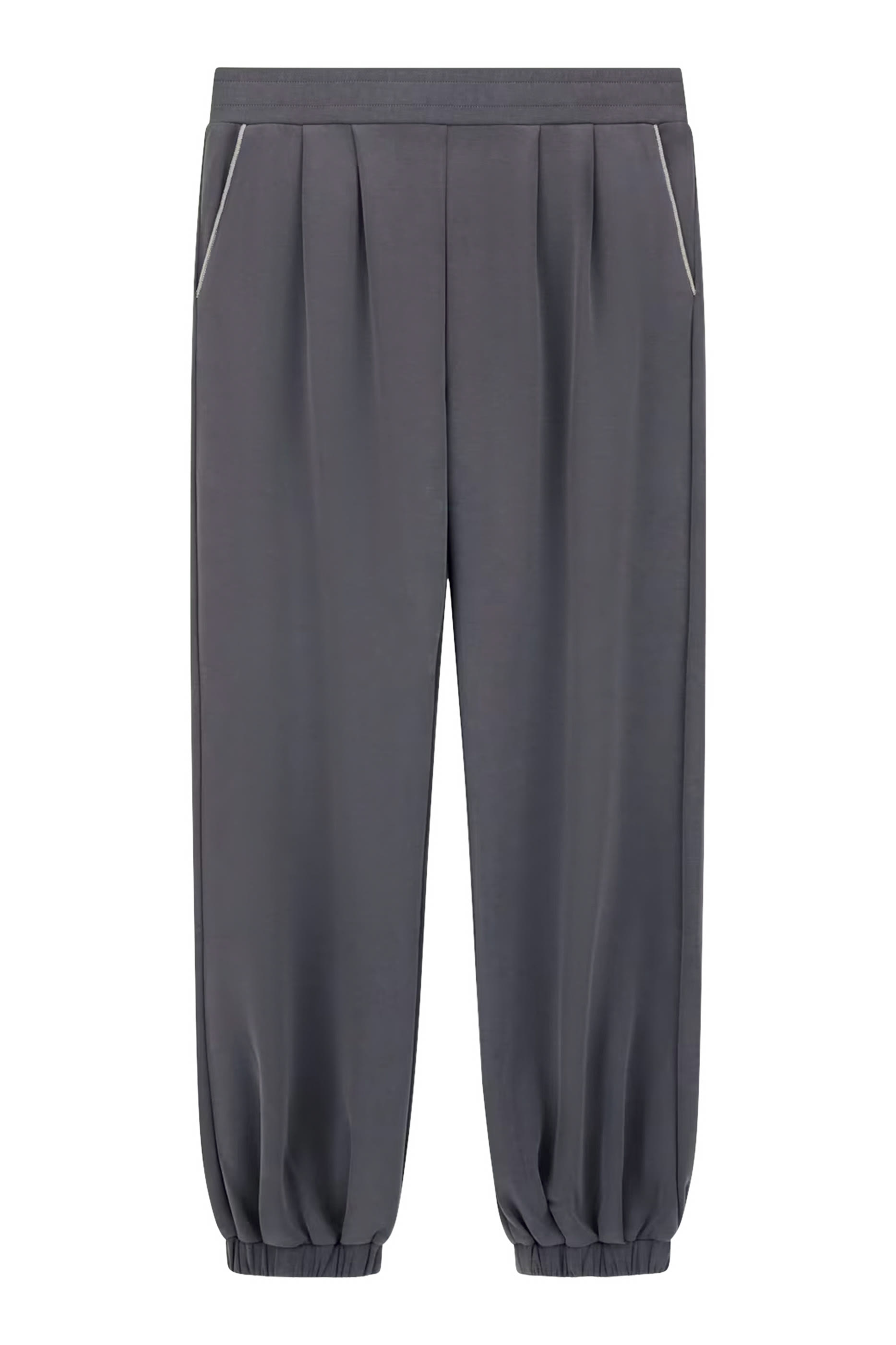 بنطال رياضي مودال مطاطي فاخر بنسيج متشابك