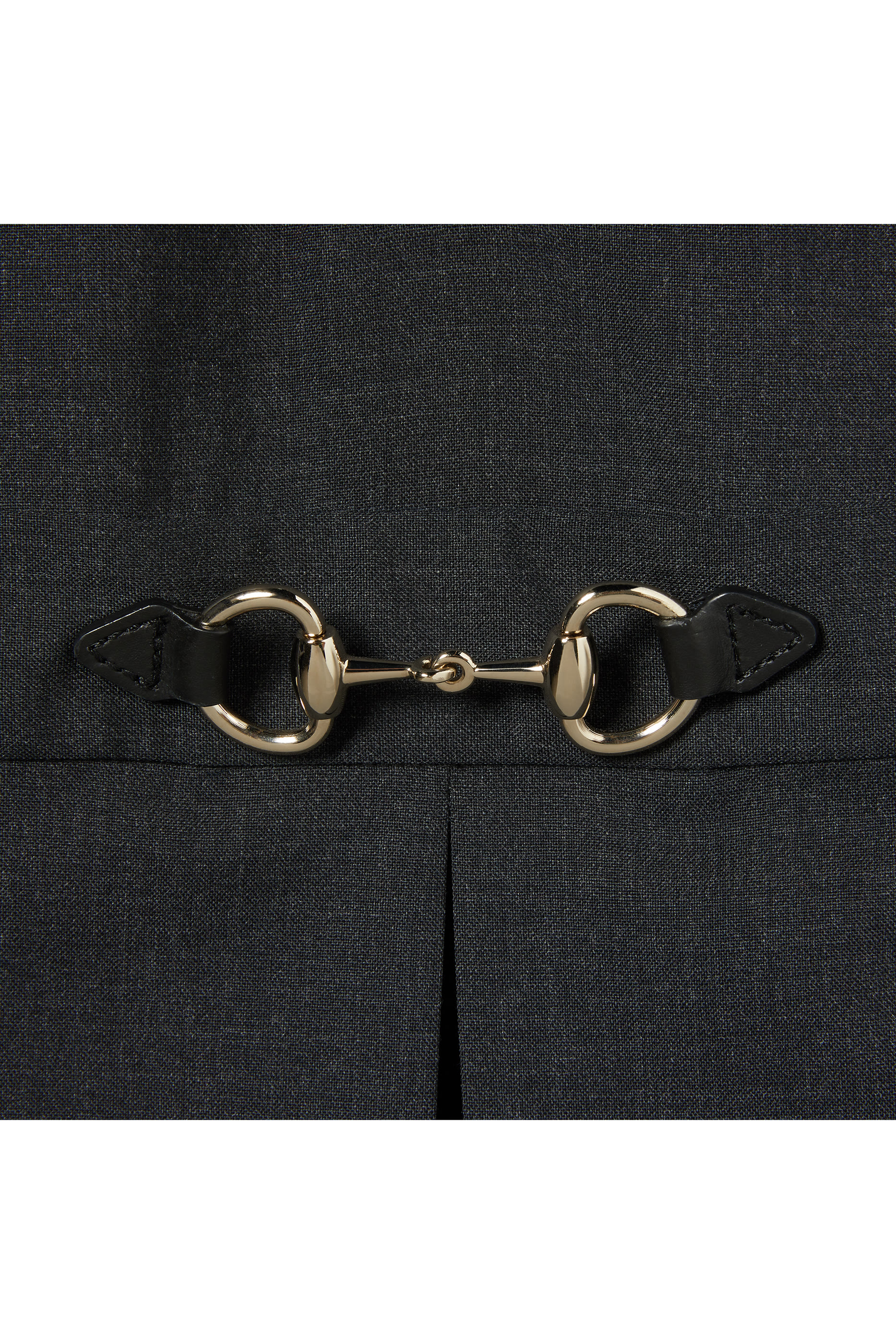 فستان مزين بحلية شعار الماركة صوف