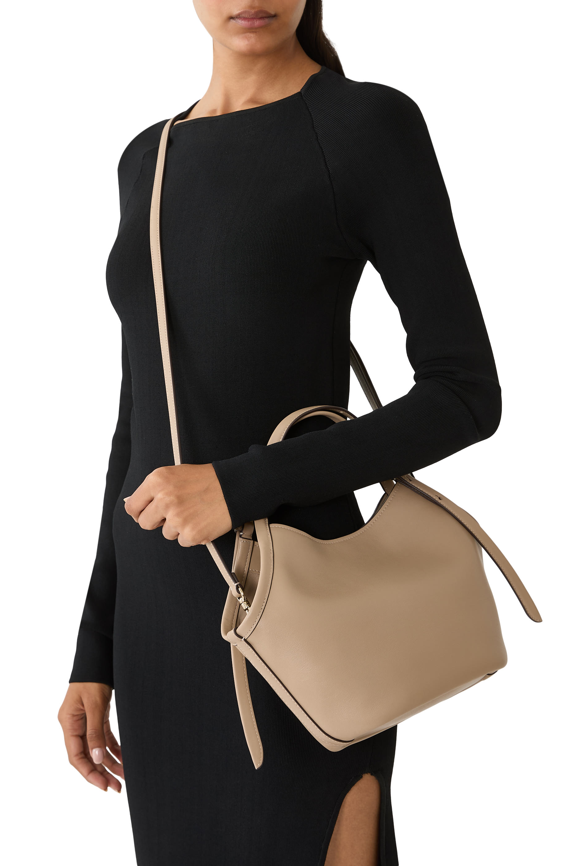 حقيبة يد ديكو توليب صغيرة جلد بملمس بارز قليلًا