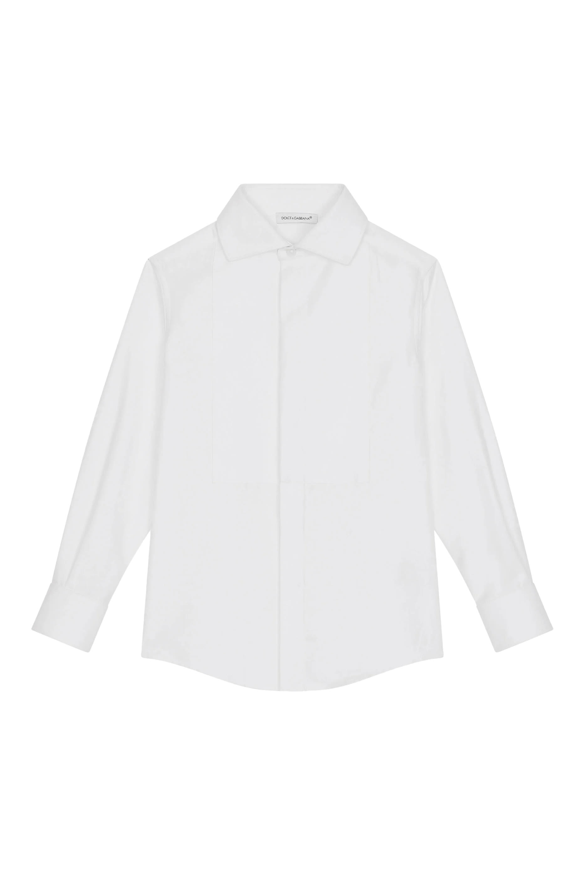 قميص بأكمام طويلة جاكار بوبلين للأطفال