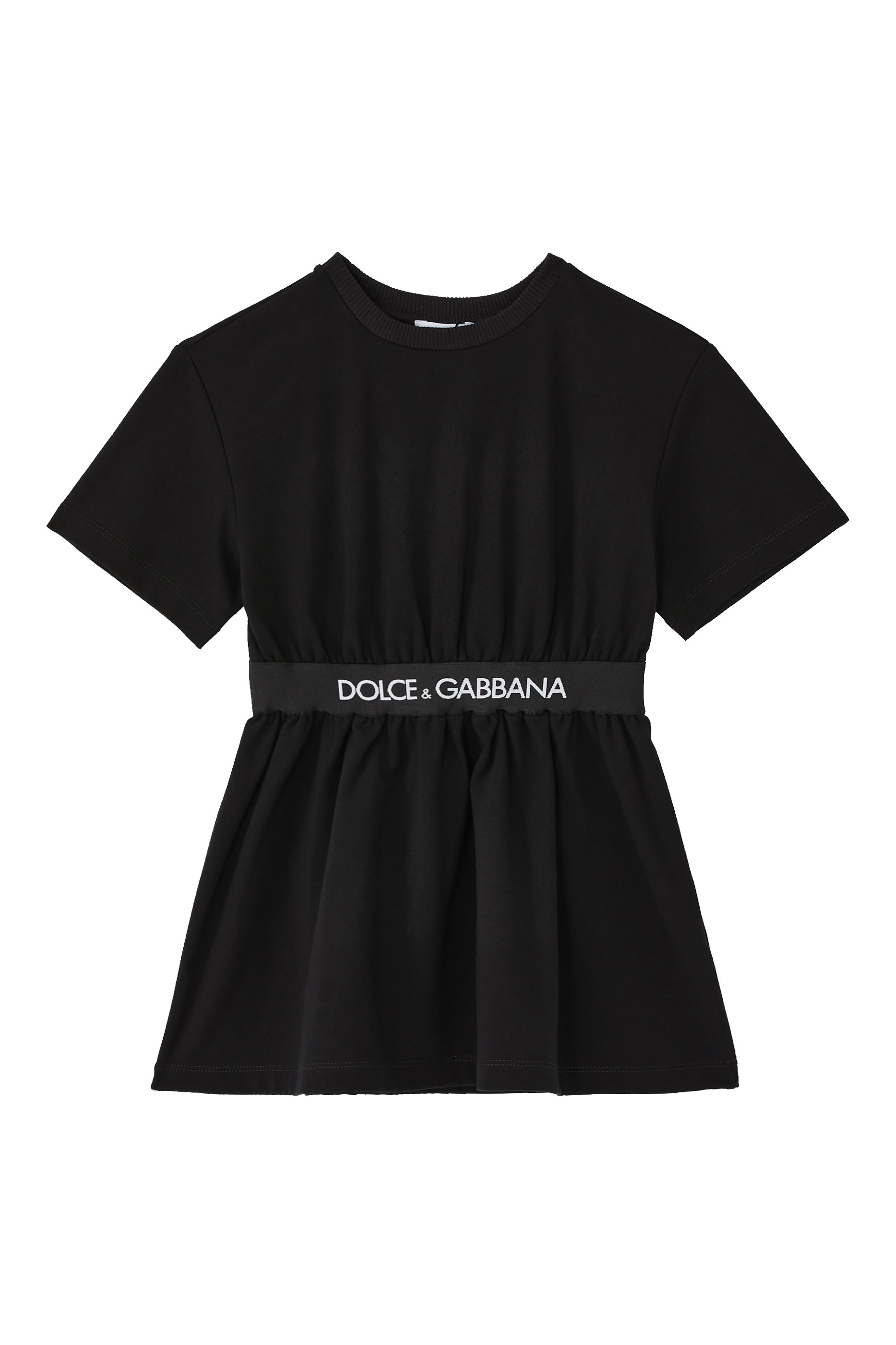 فستان للأطفال بحزام وشعار الماركة جيرسيه