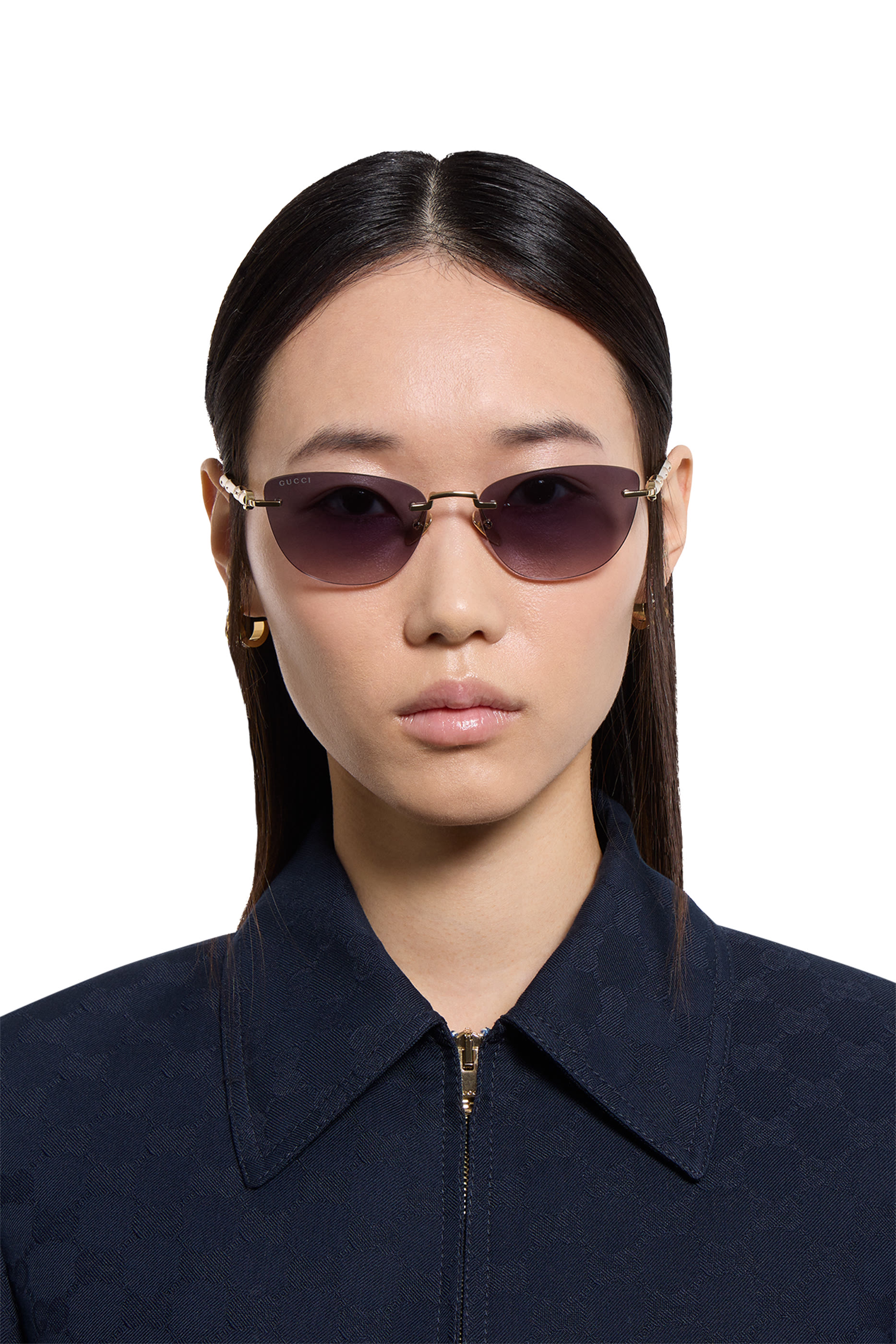 نظارة شمسية 2036 اس بإطار عين القطة وشعار الماركة