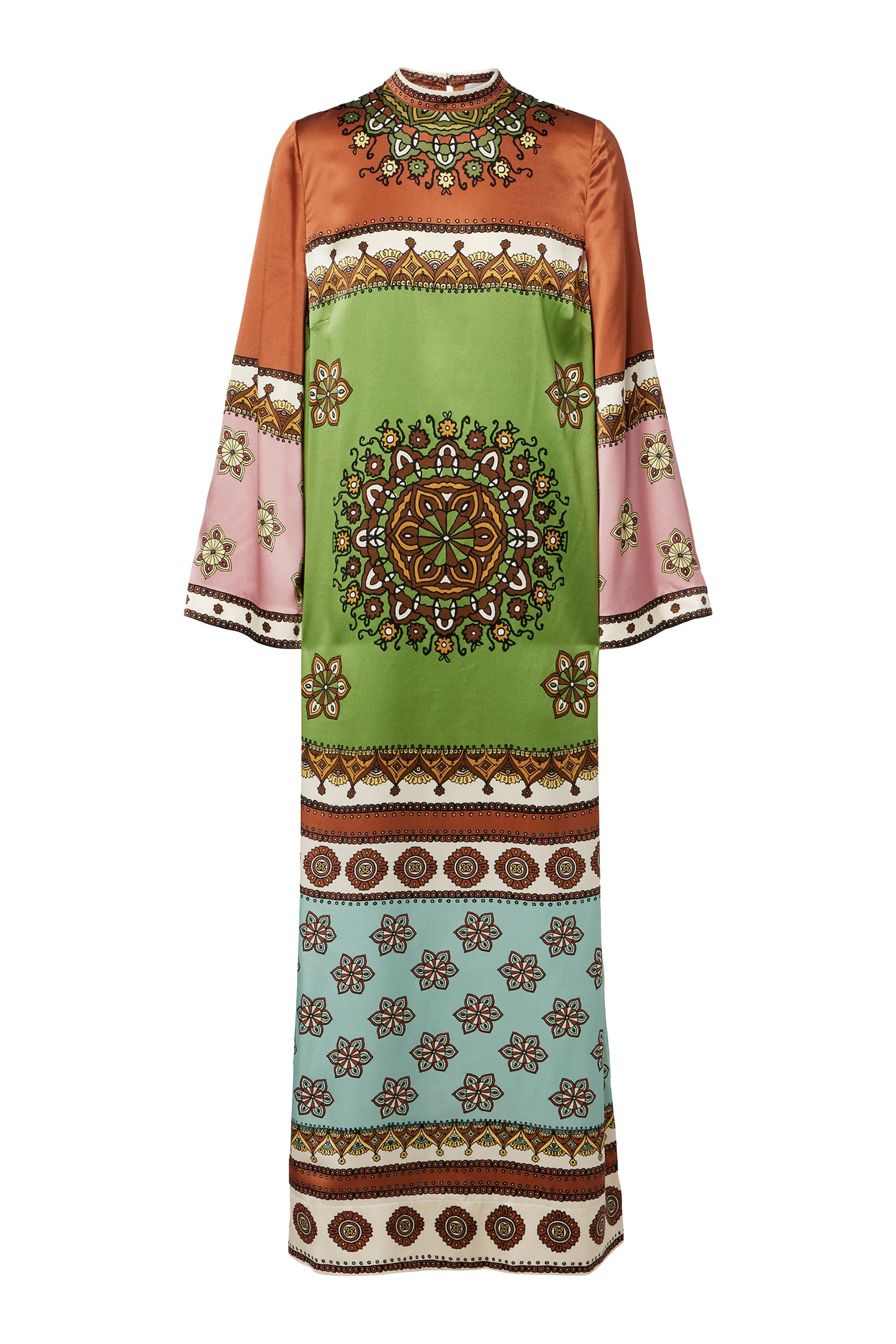 فستان كونتينا متوسط الطول حرير